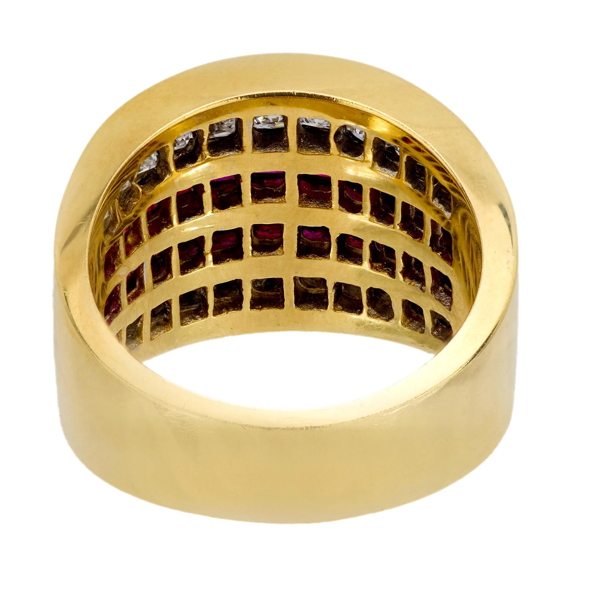 Estate 18k Ruby and Diamond Cigar Band - Image 4