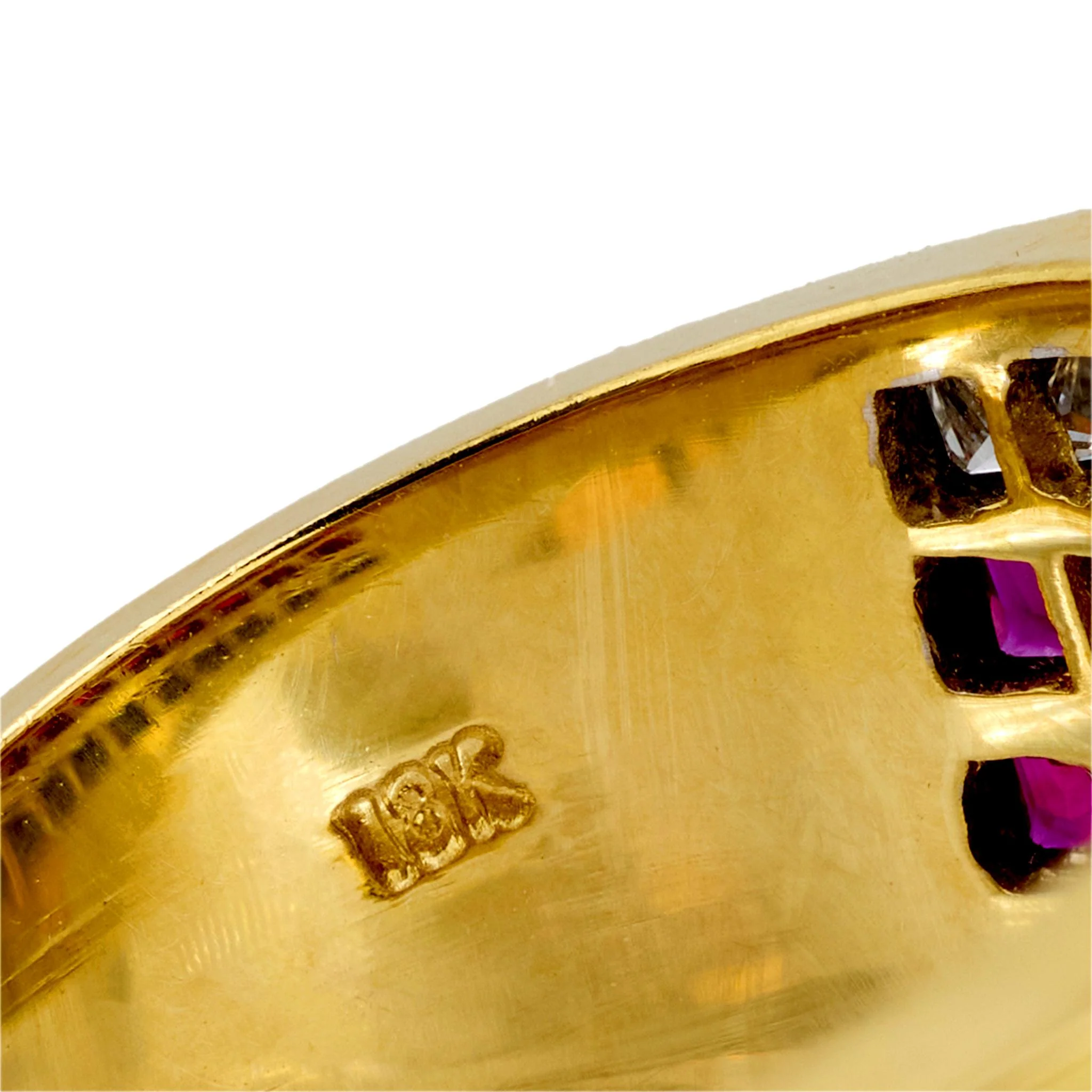 Estate 18k Ruby and Diamond Cigar Band - Image 5