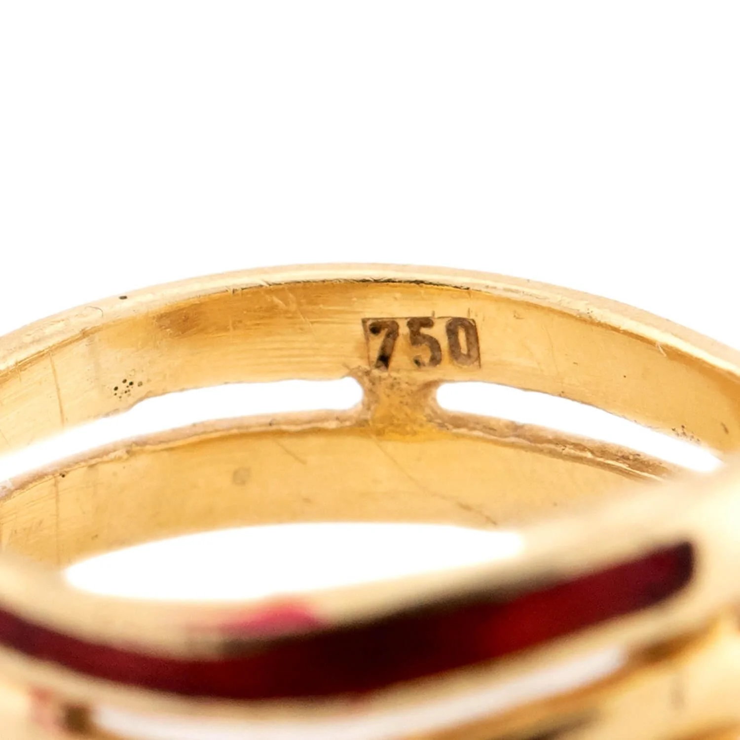 Estate 18k Ruby and Enamel Snake Ring - Image 7