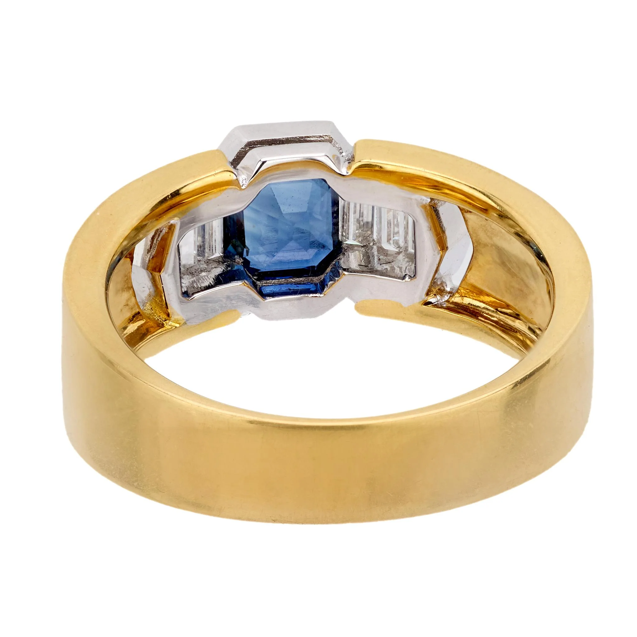 Estate 18k Sapphire and Diamond Ring - Image 4