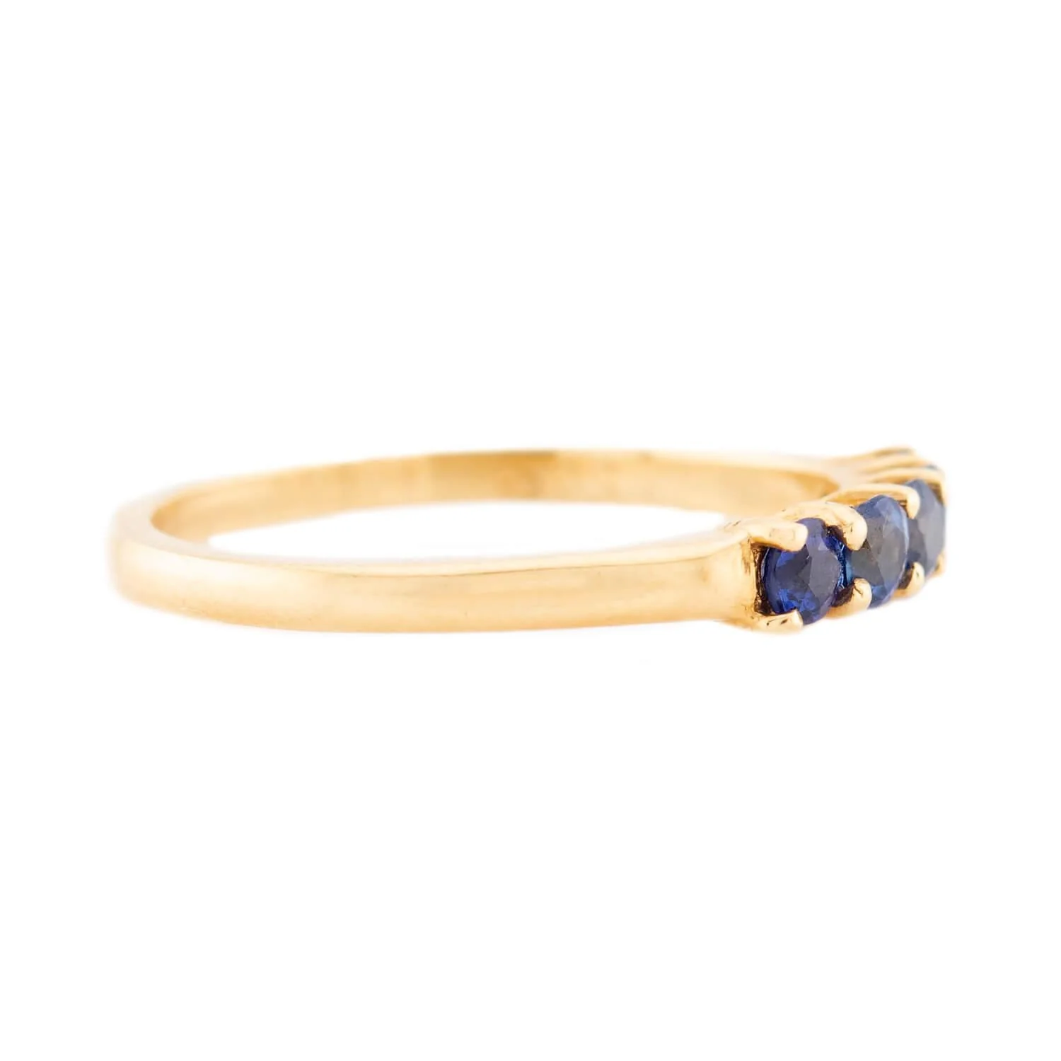Estate 18k Sapphire Half Band - Image 3