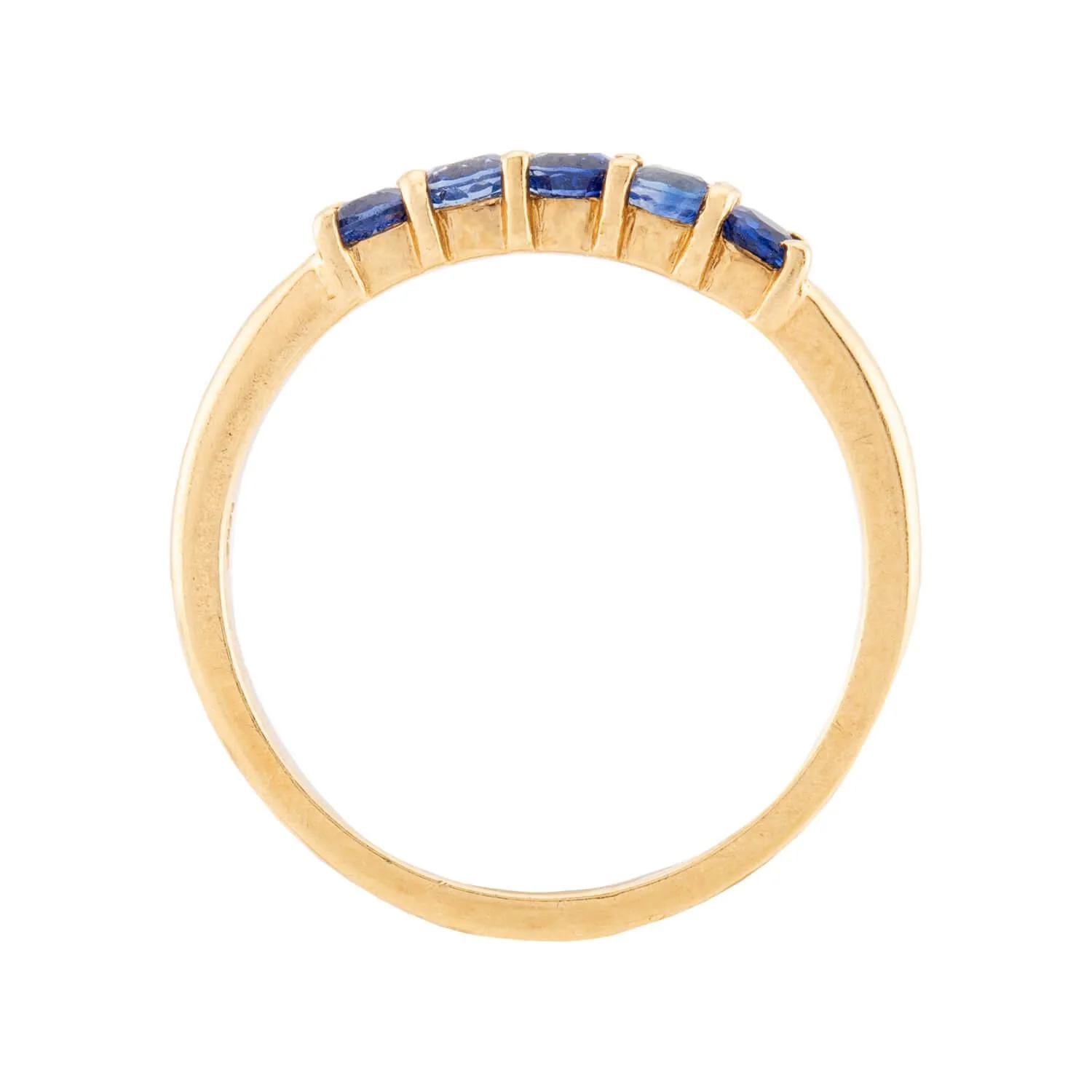 Estate 18k Sapphire Half Band - Image 4