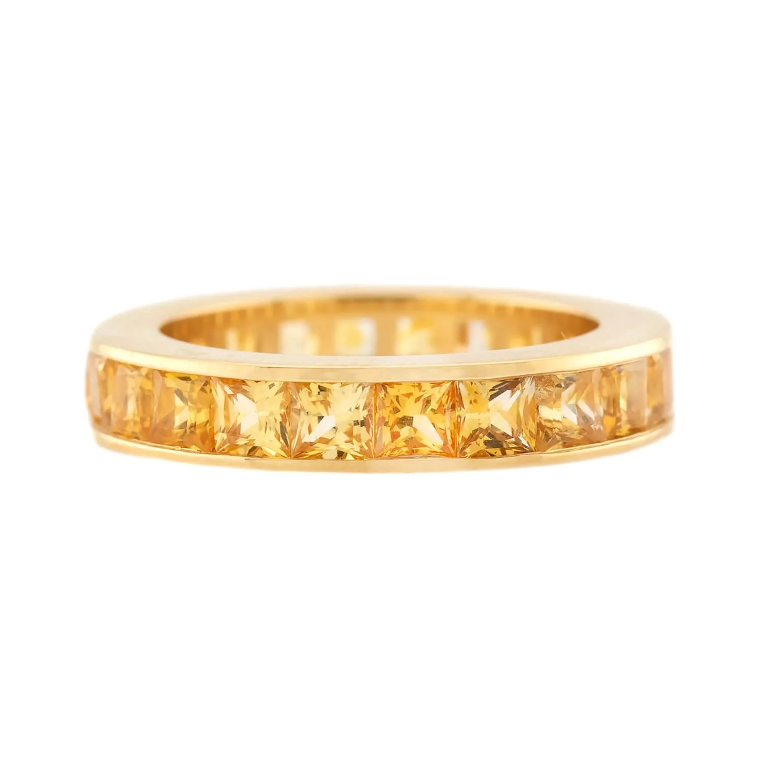 Estate 18k Yellow Sapphire Eternity Band - Image 3