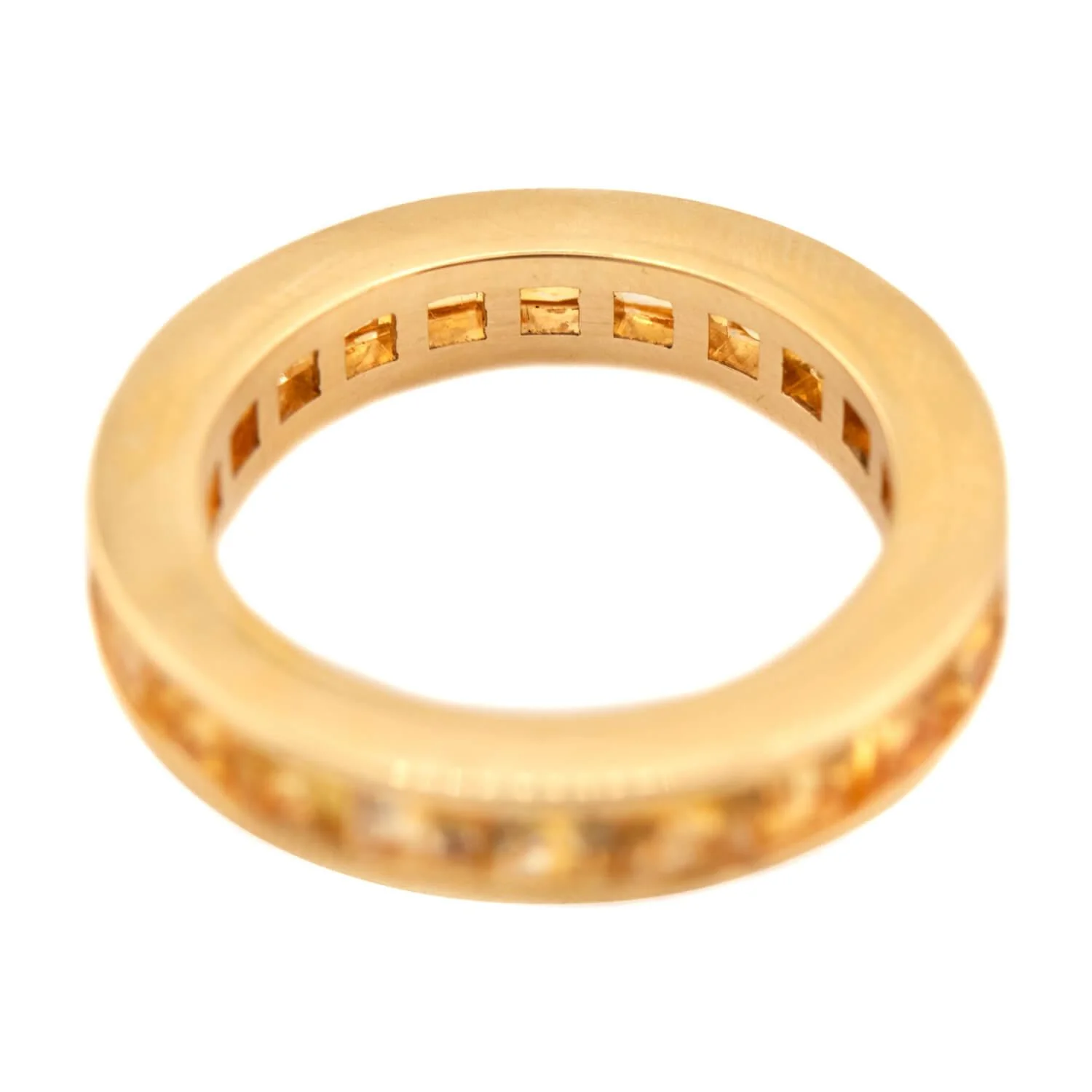 Estate 18k Yellow Sapphire Eternity Band - Image 4