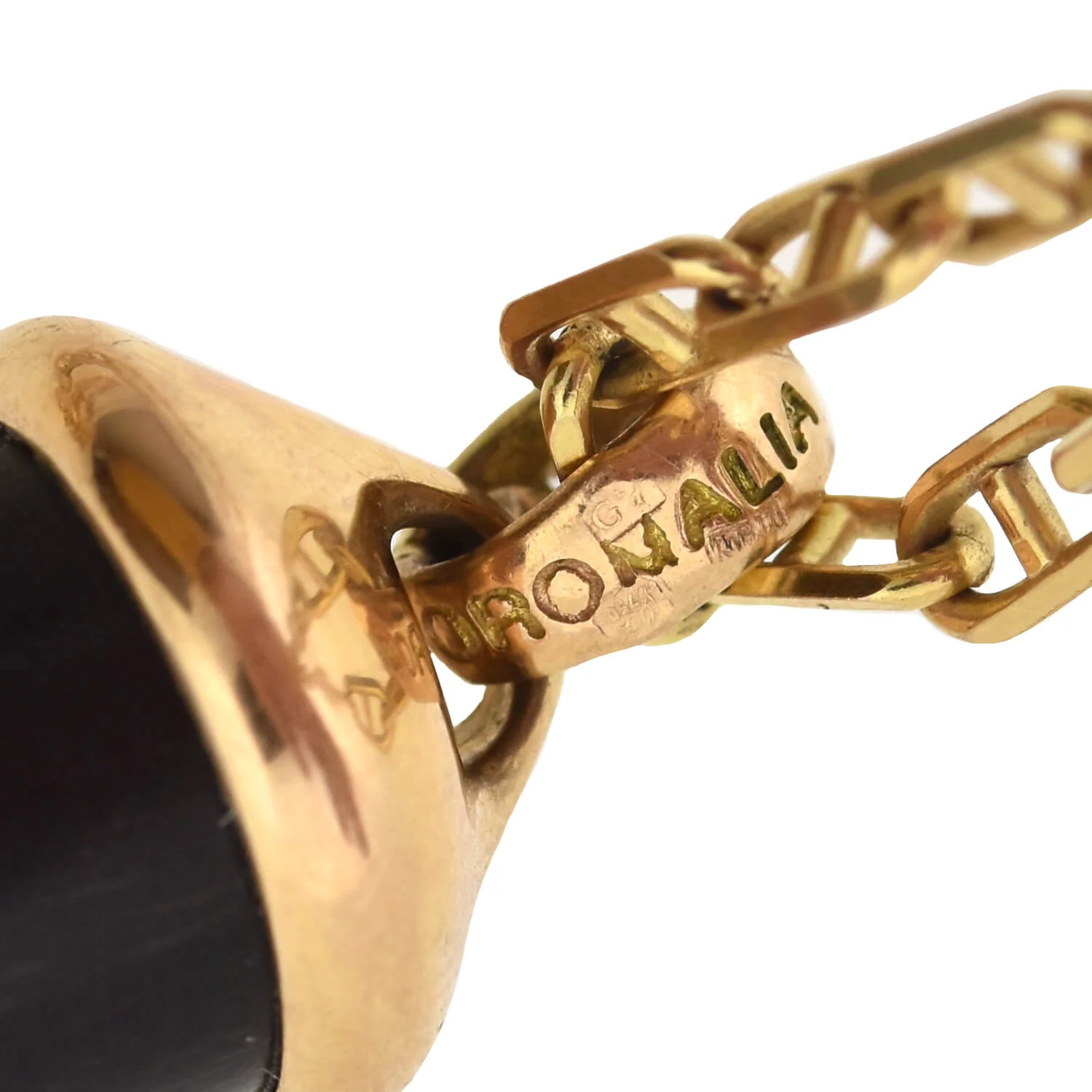 Estate 18kt/14kt Carved Bone Skull + Wood Horn Pendant Compilation Necklace - Image 6