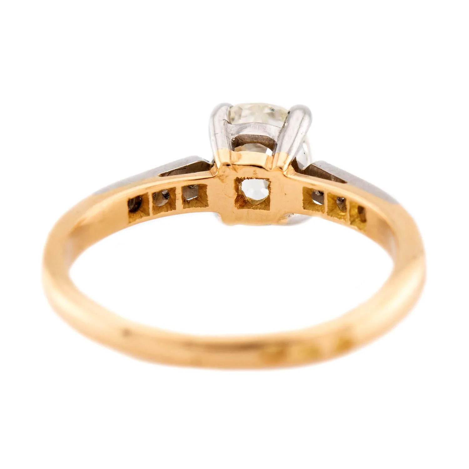 Estate French 18k GIA Diamond Engagement Ring 1.18ct - Image 5