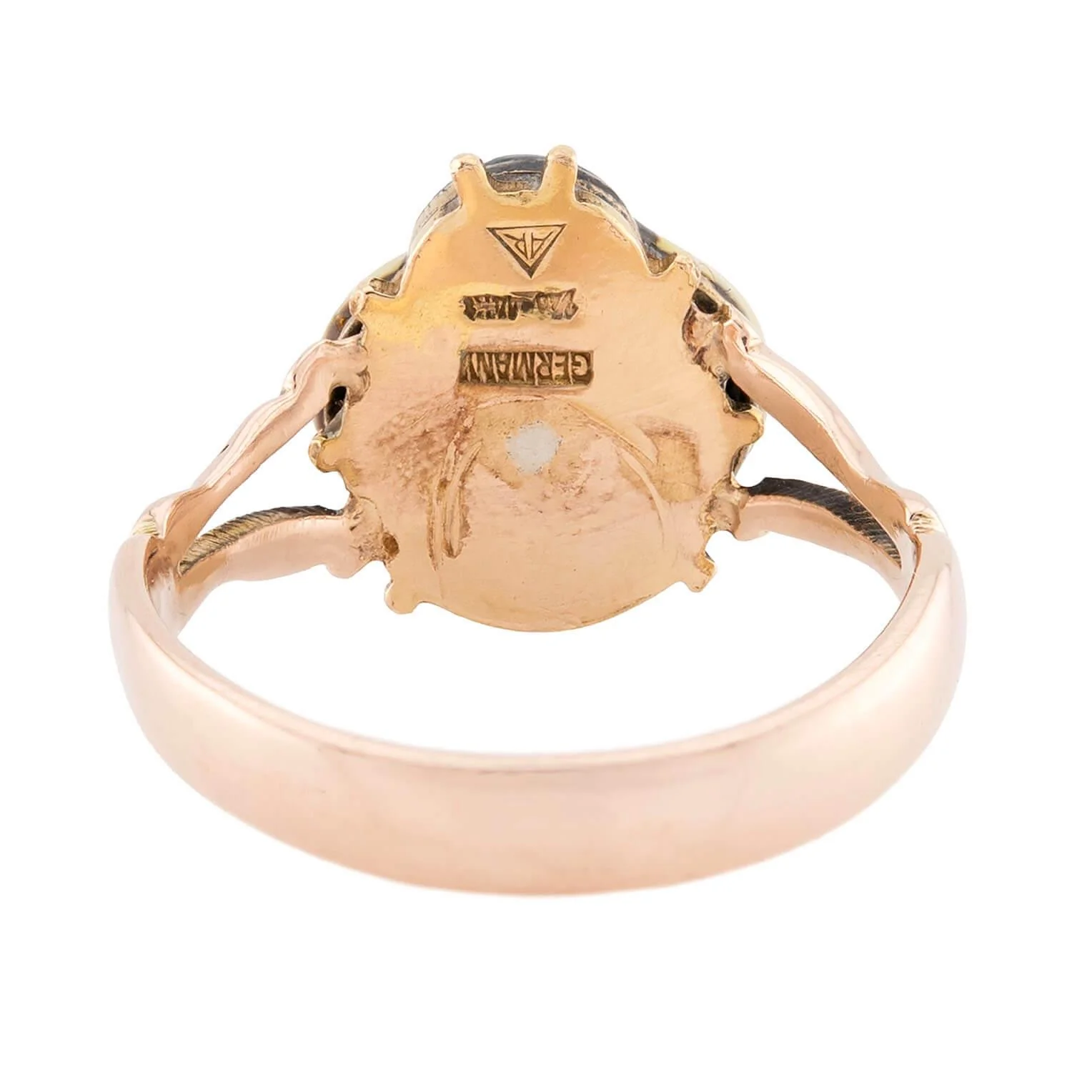 Estate German 14k/10k Enamel Ladybug-Motif Ring - Image 5