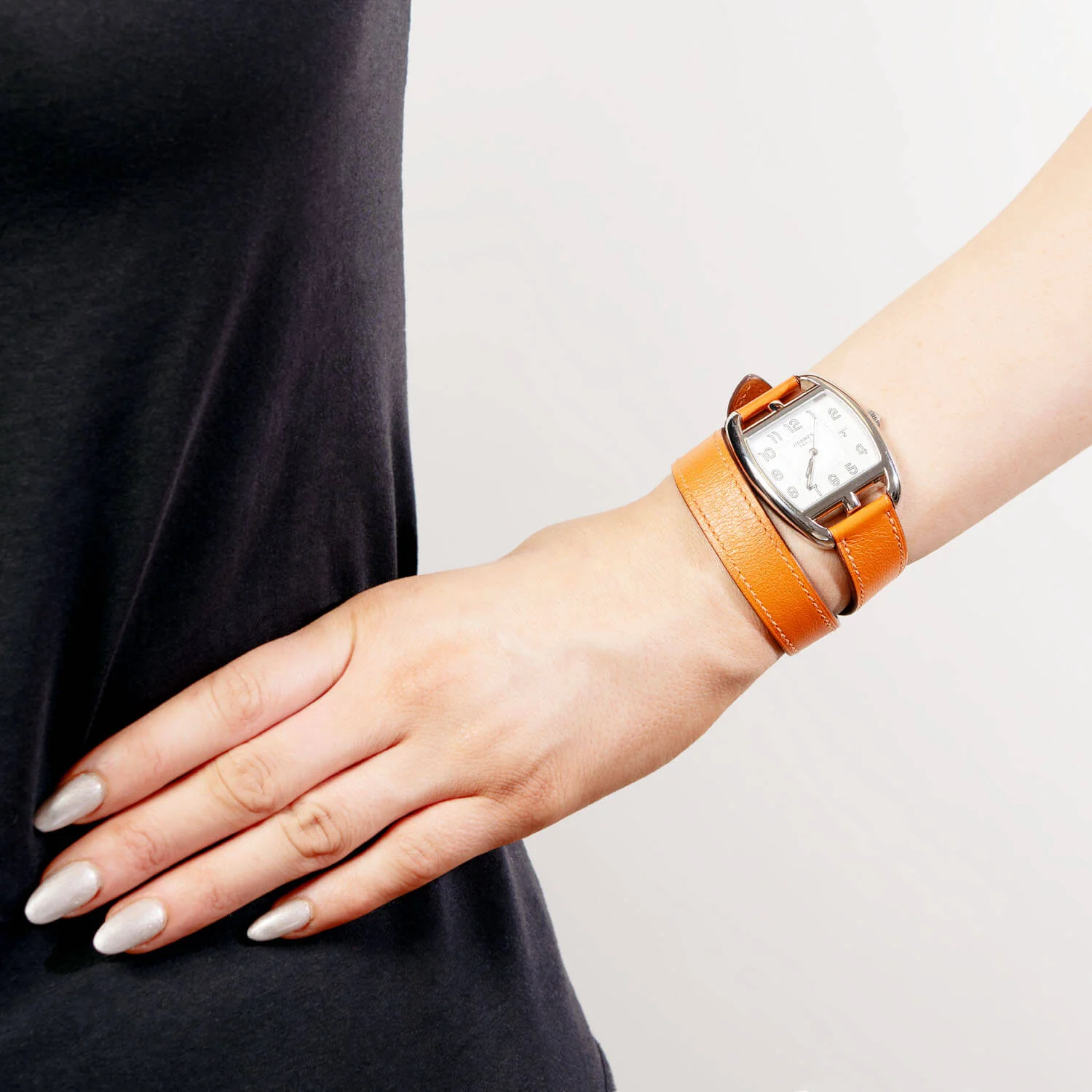 Estate Hermes Cape Cod Tonneau Wrap-Around Watch - Image 10