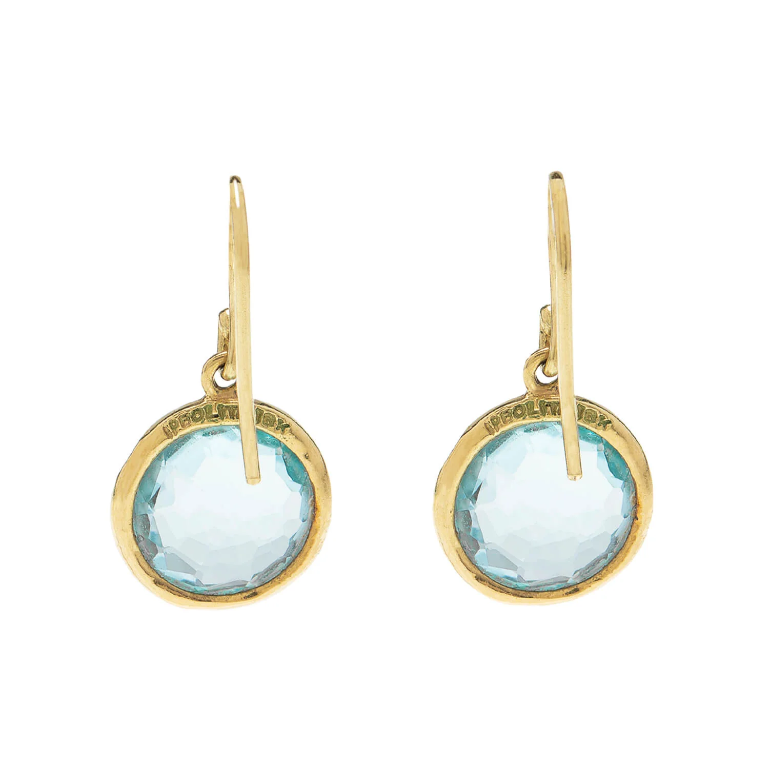 Estate IPPOLITA 18k Blue Topaz Earrings - Image 3