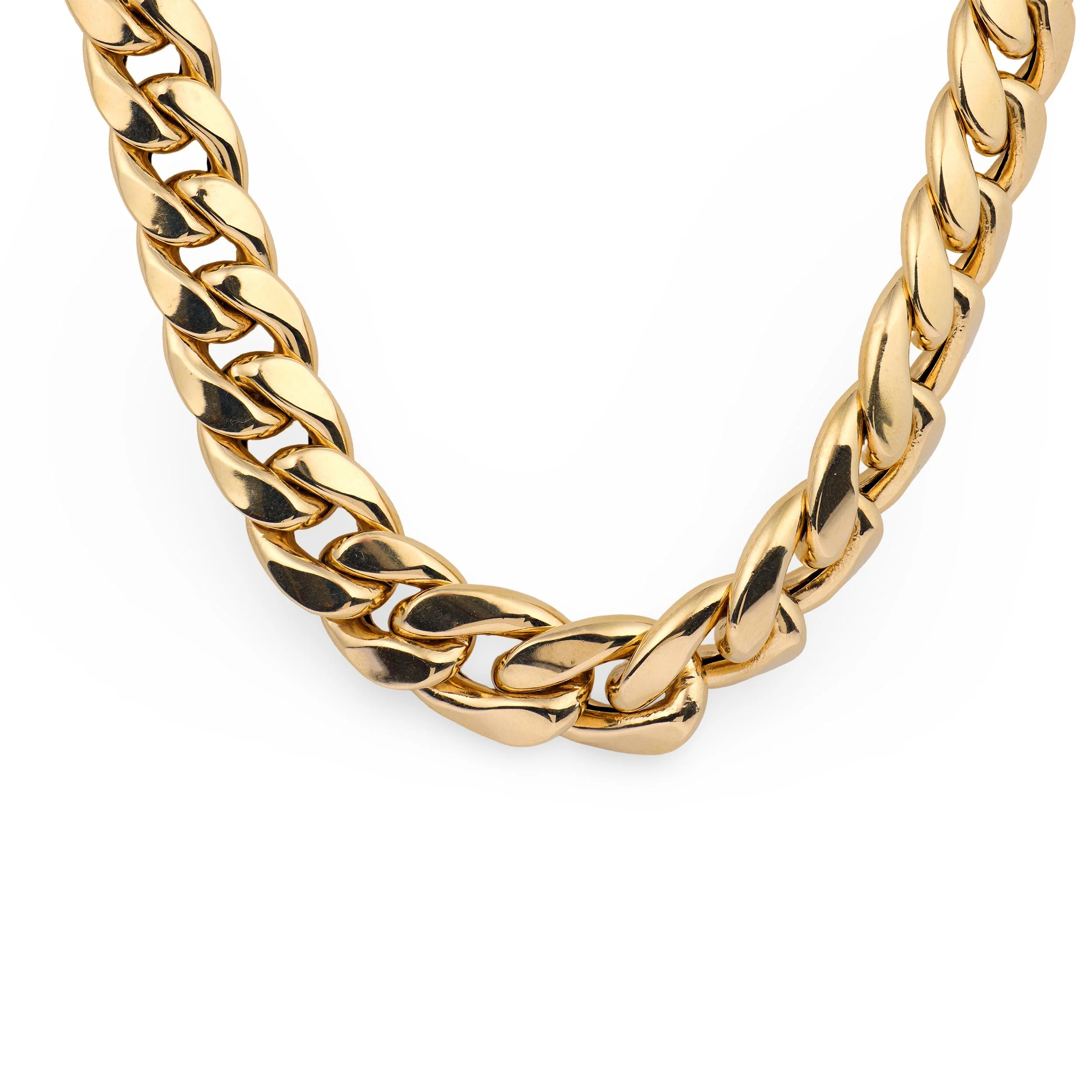 Estate Italian Wide 18k Cuban Link Necklace 17" 38.6dwt - Image 2