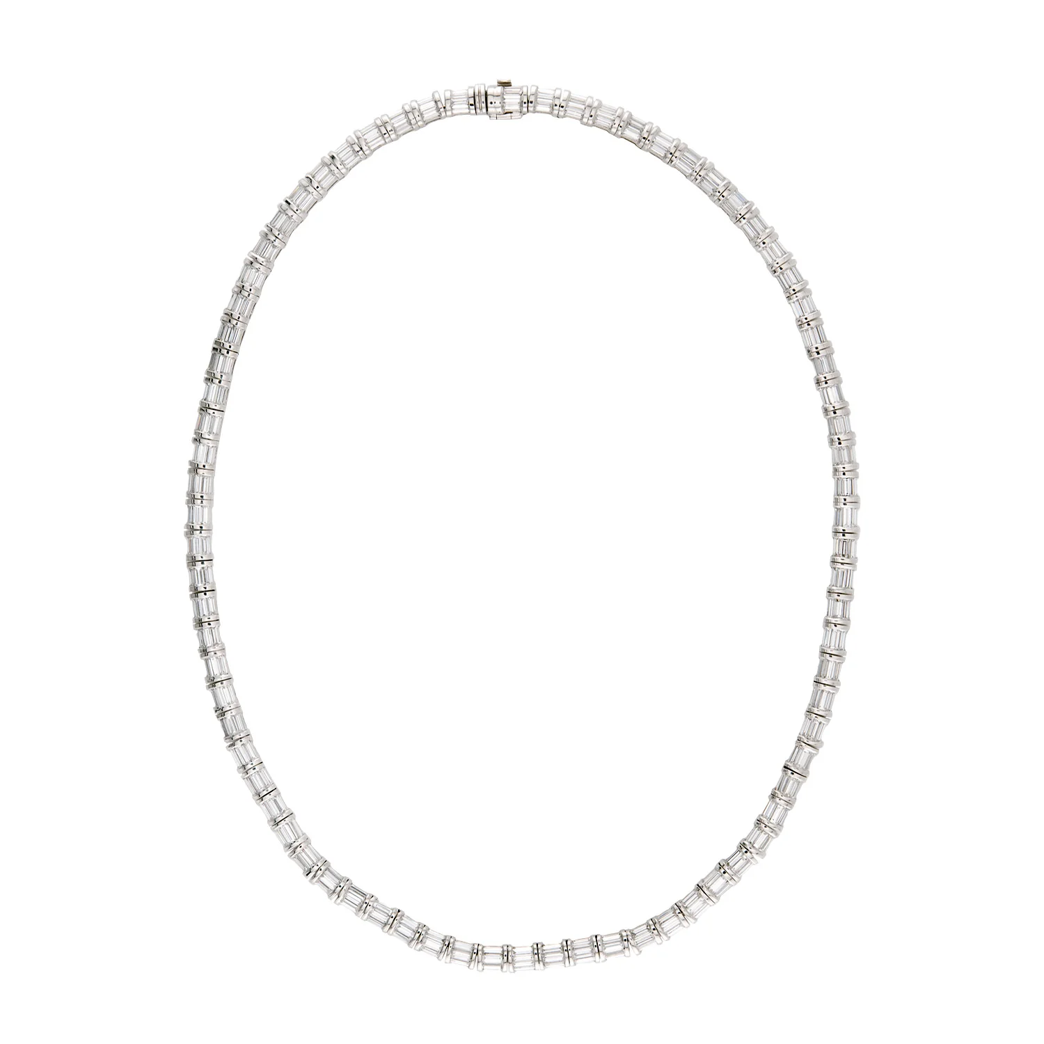Estate Italian 18k 12.50ctw Diamond Riviera Necklace
