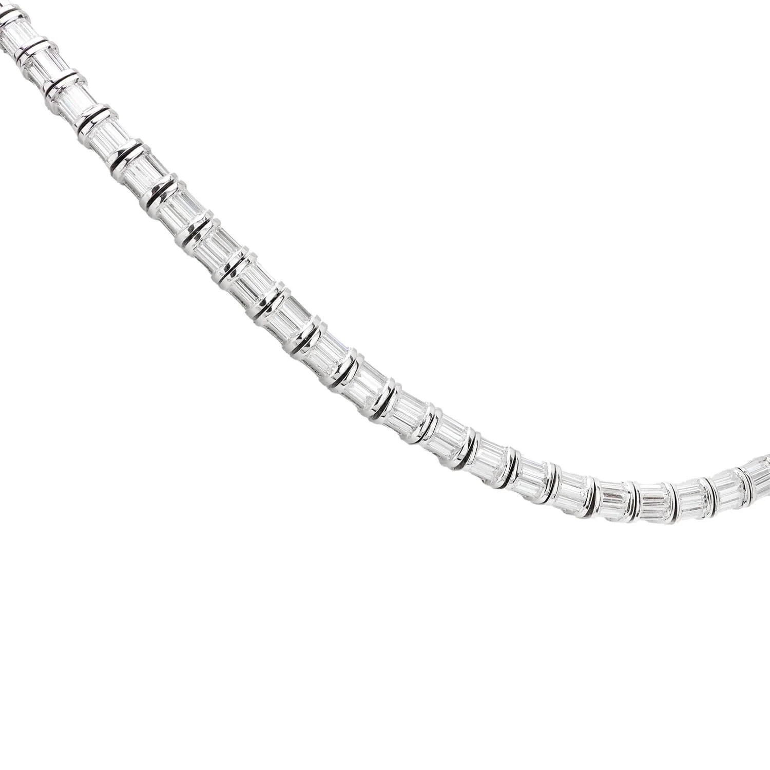 Estate Italian 18k 12.50ctw Diamond Riviera Necklace - Image 3