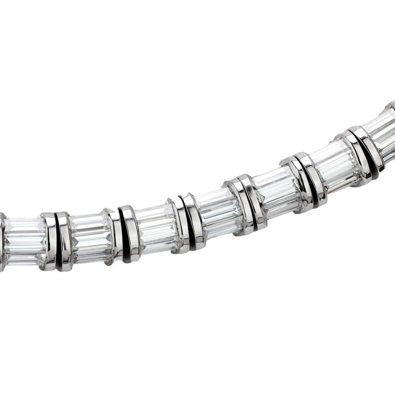 Estate Italian 18k 12.50ctw Diamond Riviera Necklace - Image 4