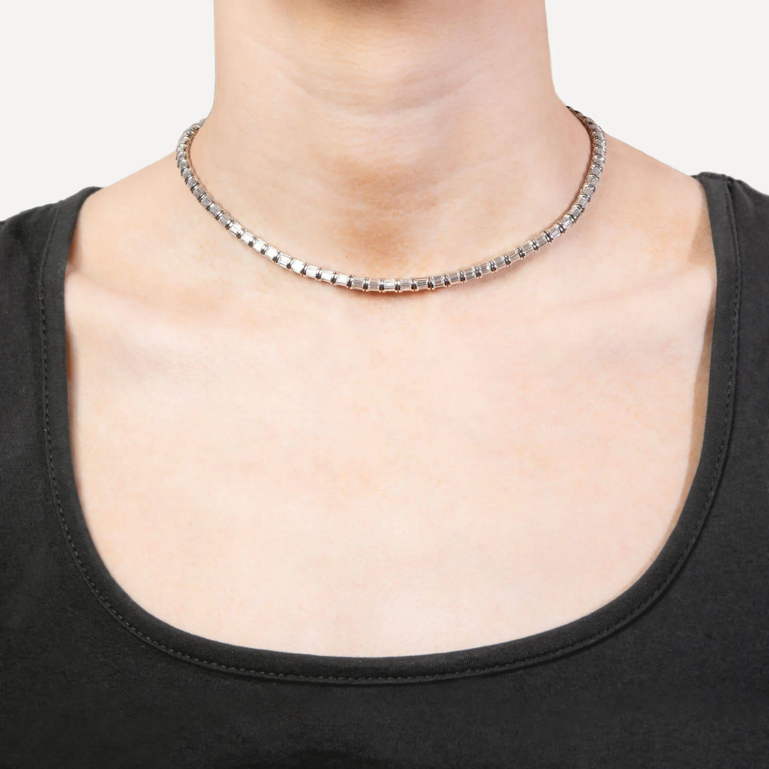 Estate Italian 18k 12.50ctw Diamond Riviera Necklace - Image 7