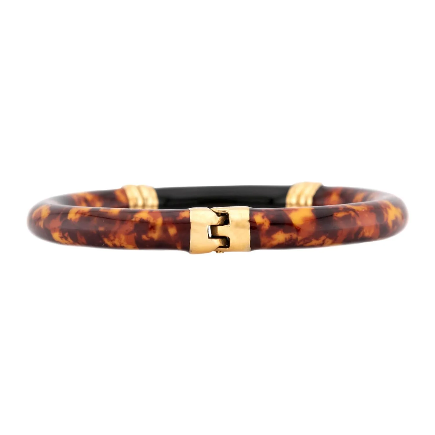 Estate Italian 18K/Sterling Silver Resin & Enamel Earring & Bracelet Set - Image 4