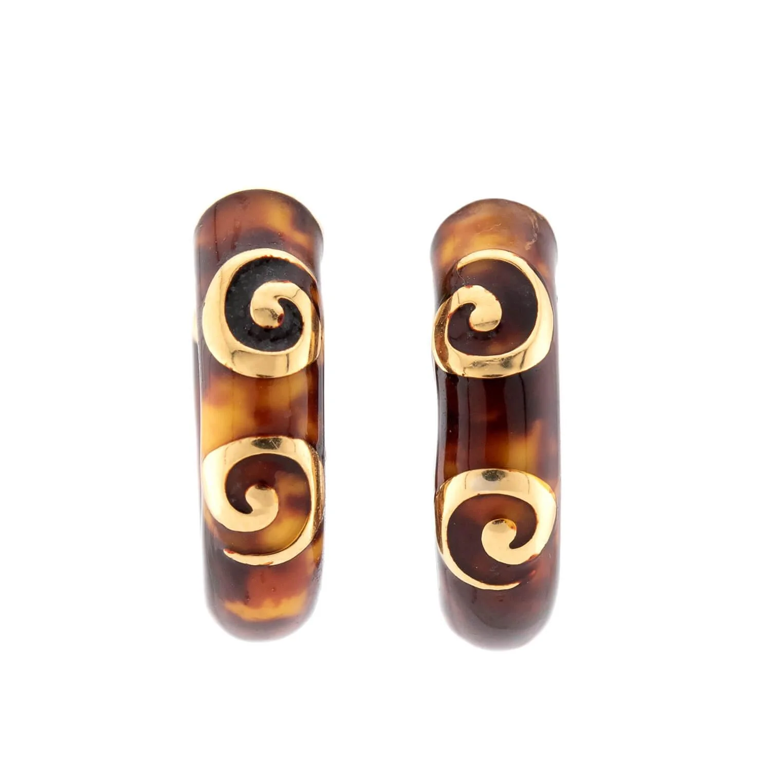 Estate Italian 18K/Sterling Silver Resin & Enamel Earring & Bracelet Set - Image 8