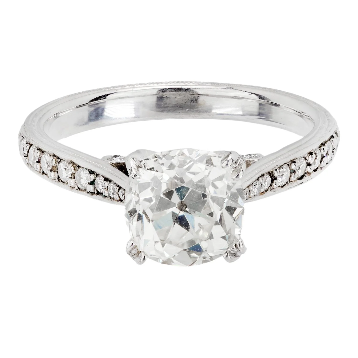 Estate Platinum Diamond Engagement Ring 2.05ct - Image 2