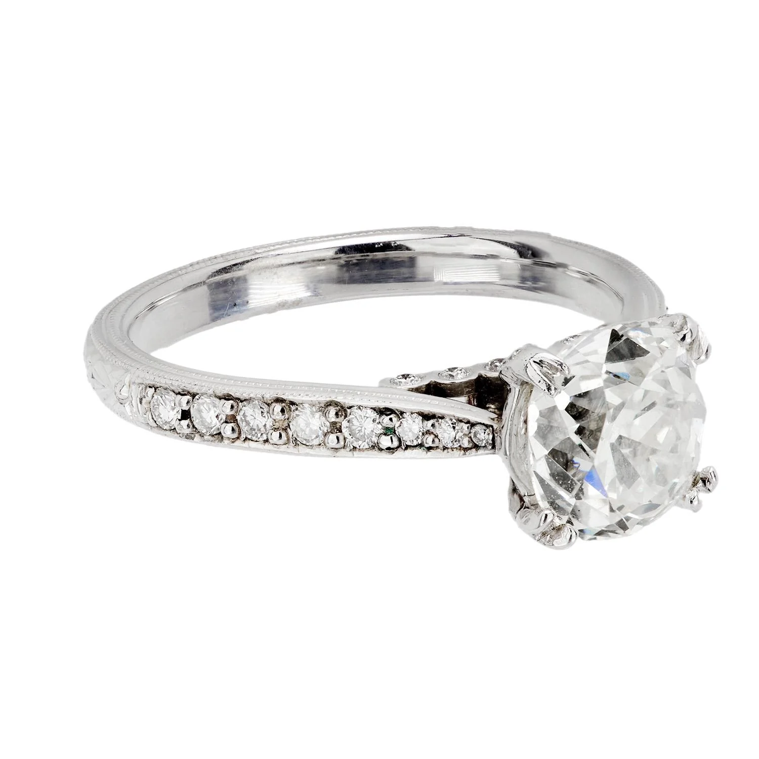 Estate Platinum Diamond Engagement Ring 2.05ct - Image 3