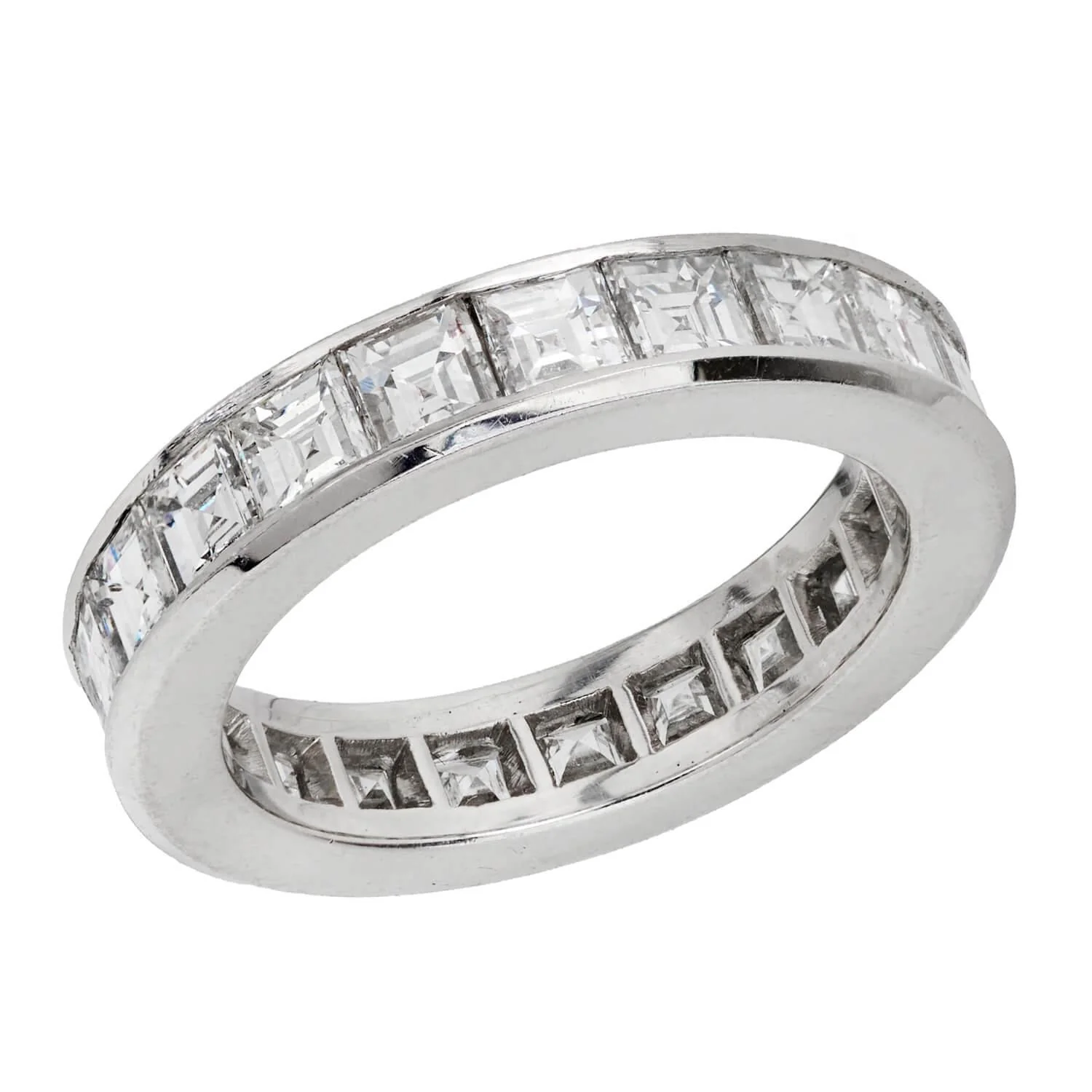 Estate Platinum 4.00CTW Diamond Eternity Band