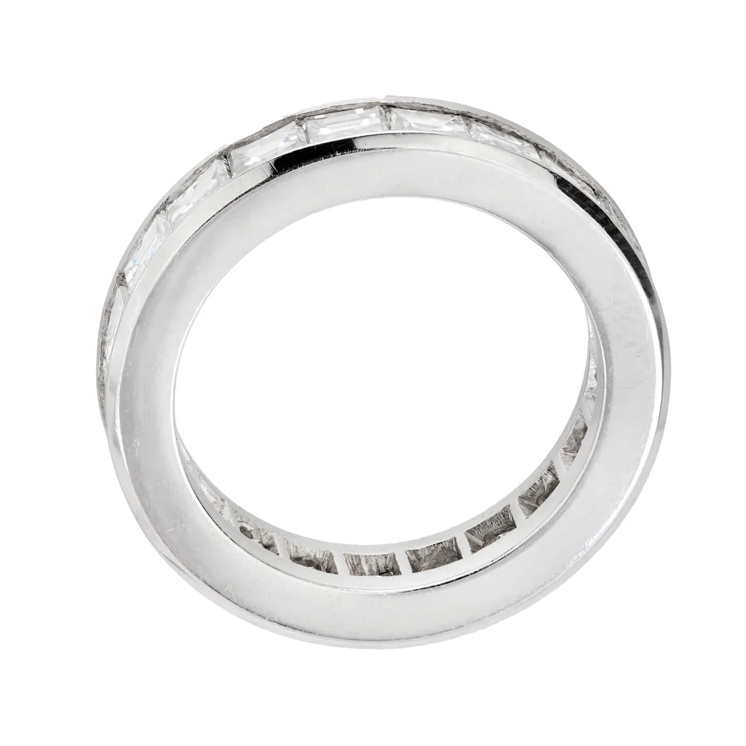 Estate Platinum 4.00CTW Diamond Eternity Band - Image 3