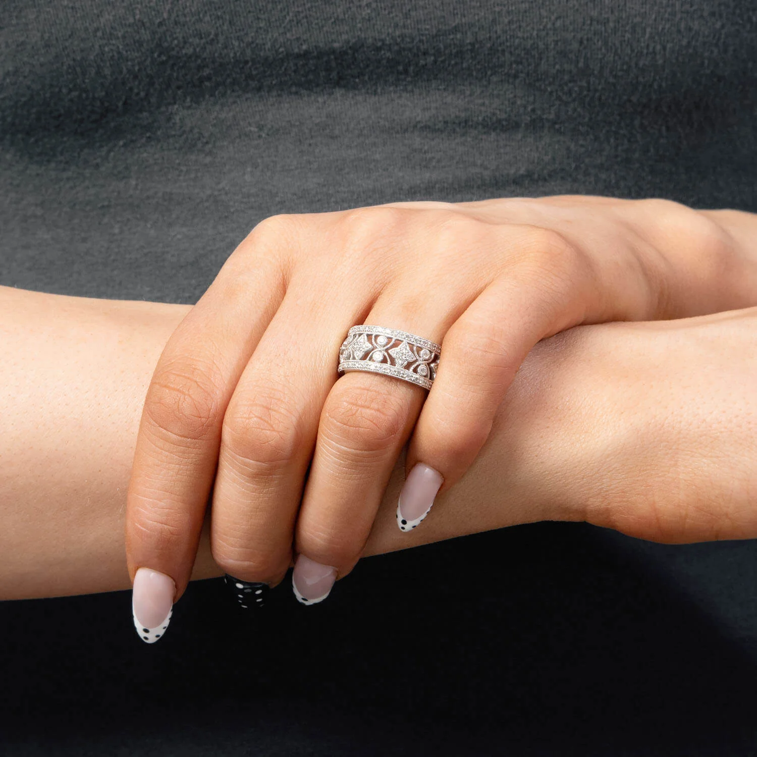 Estate Platinum Diamond Eternity Band - Image 5