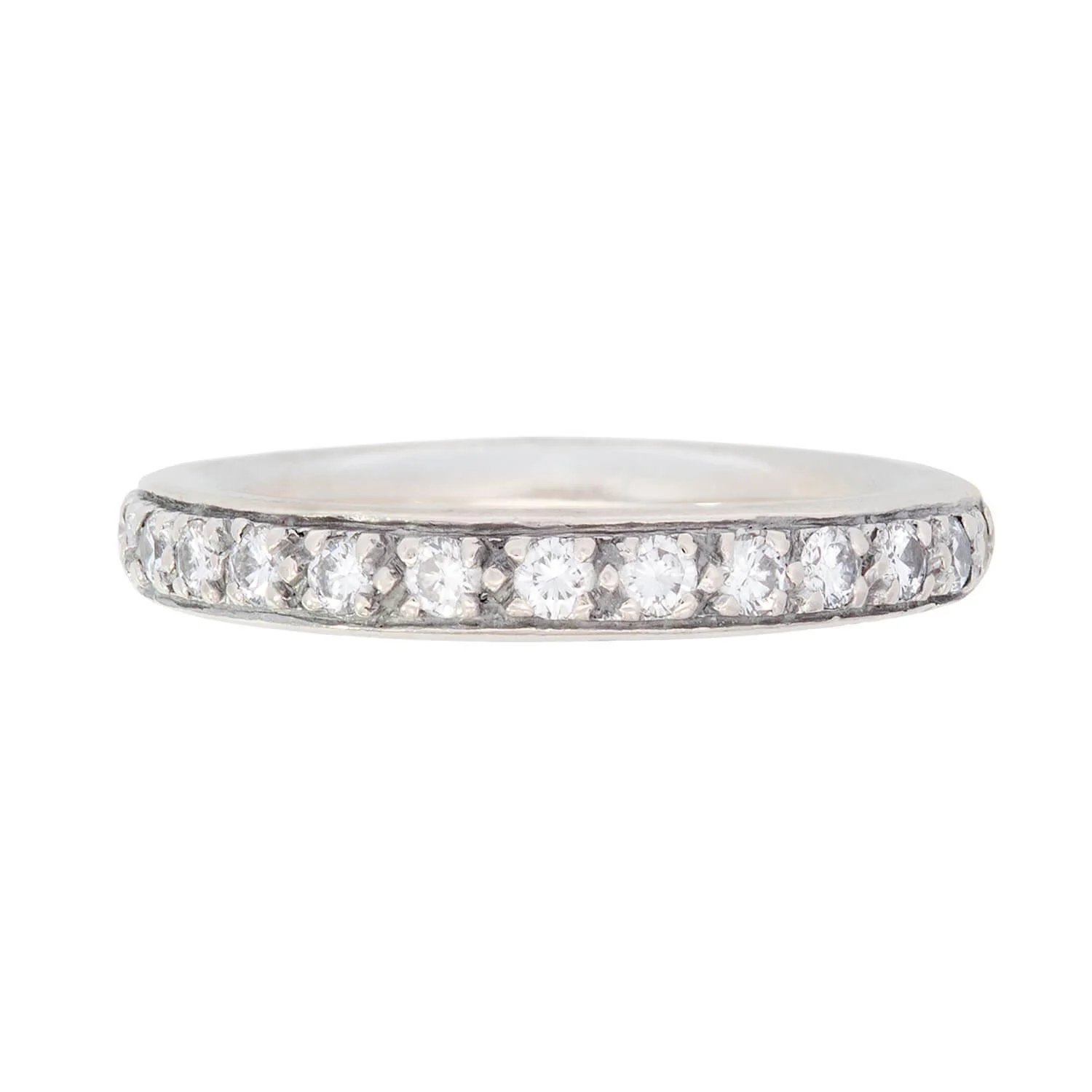 Estate Platinum Diamond Eternity Half Band - Image 2
