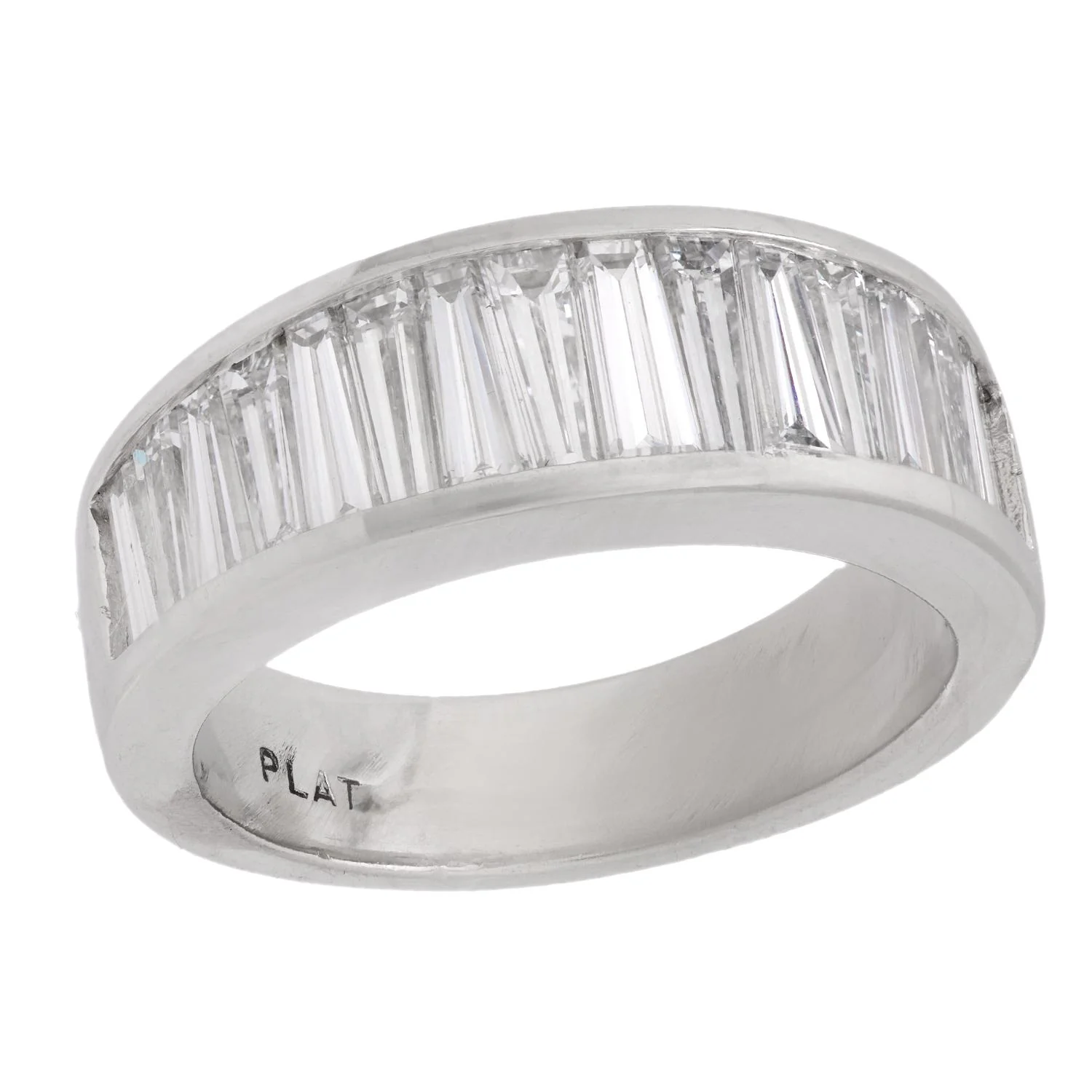 Estate Platinum Diamond Half Band