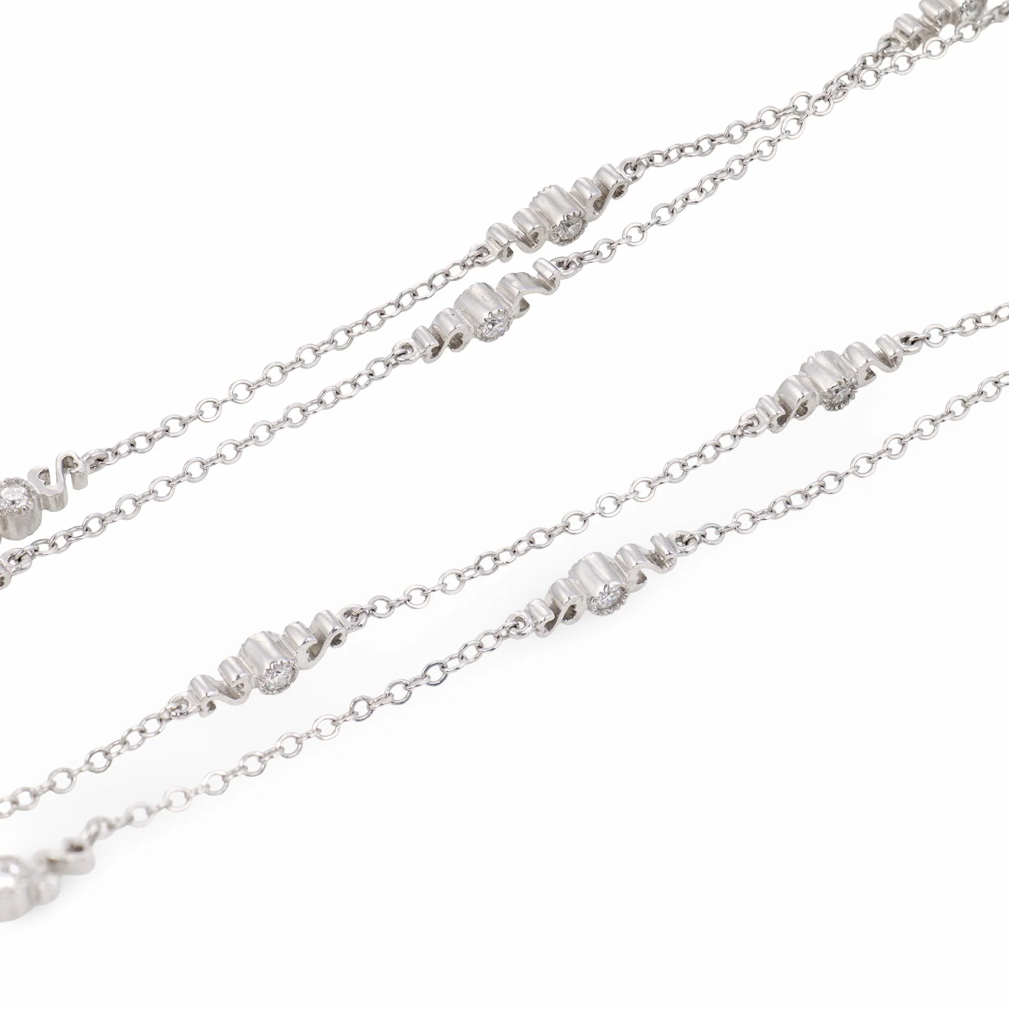 Estate Platinum "Diamonds-by-the-Yard" Necklace - Image 3