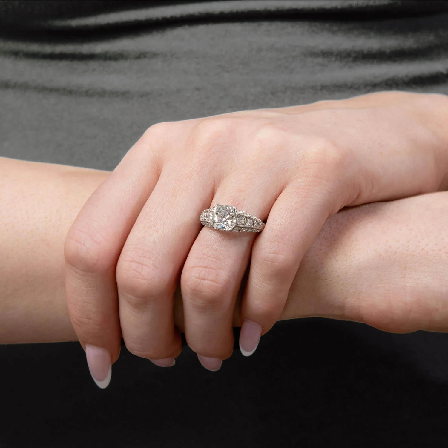 Estate Platinum GIA Diamond Engagement Ring 2.73ct - Image 6