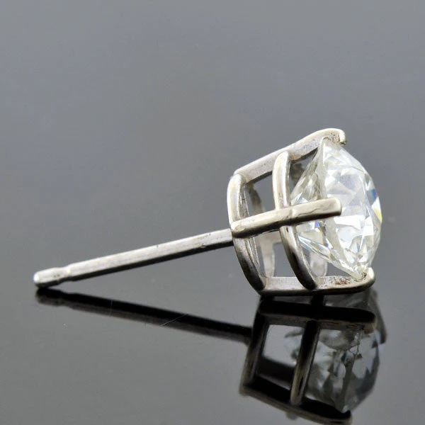 Platinum Old European Diamond Stud Earrings 2.05ctw - Image 5