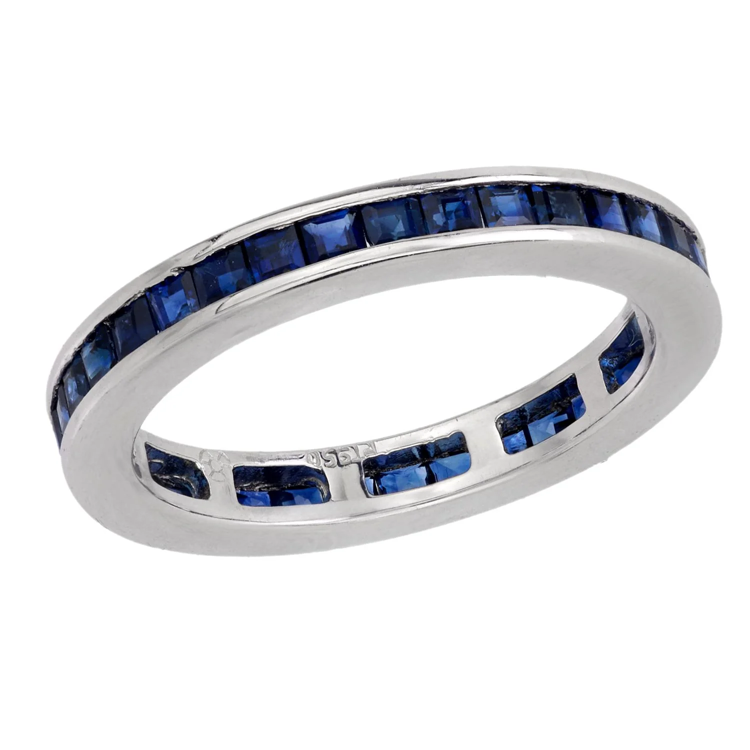 Estate Platinum Sapphire Eternity Band
