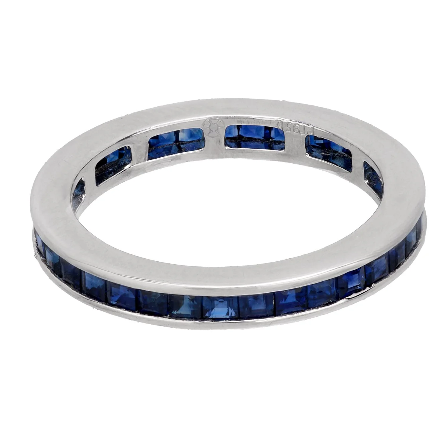 Estate Platinum Sapphire Eternity Band - Image 2
