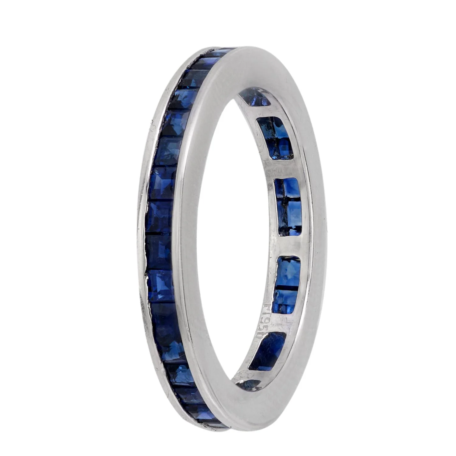 Estate Platinum Sapphire Eternity Band - Image 3