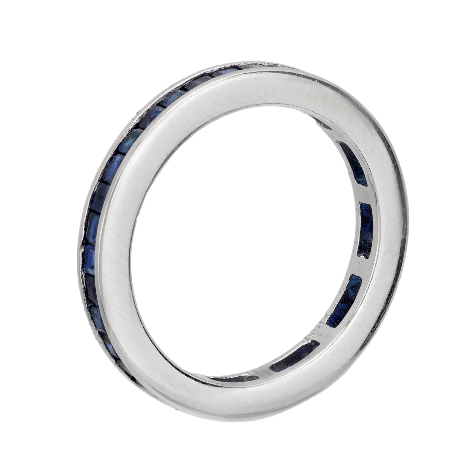 Estate Platinum Sapphire Eternity Band - Image 4