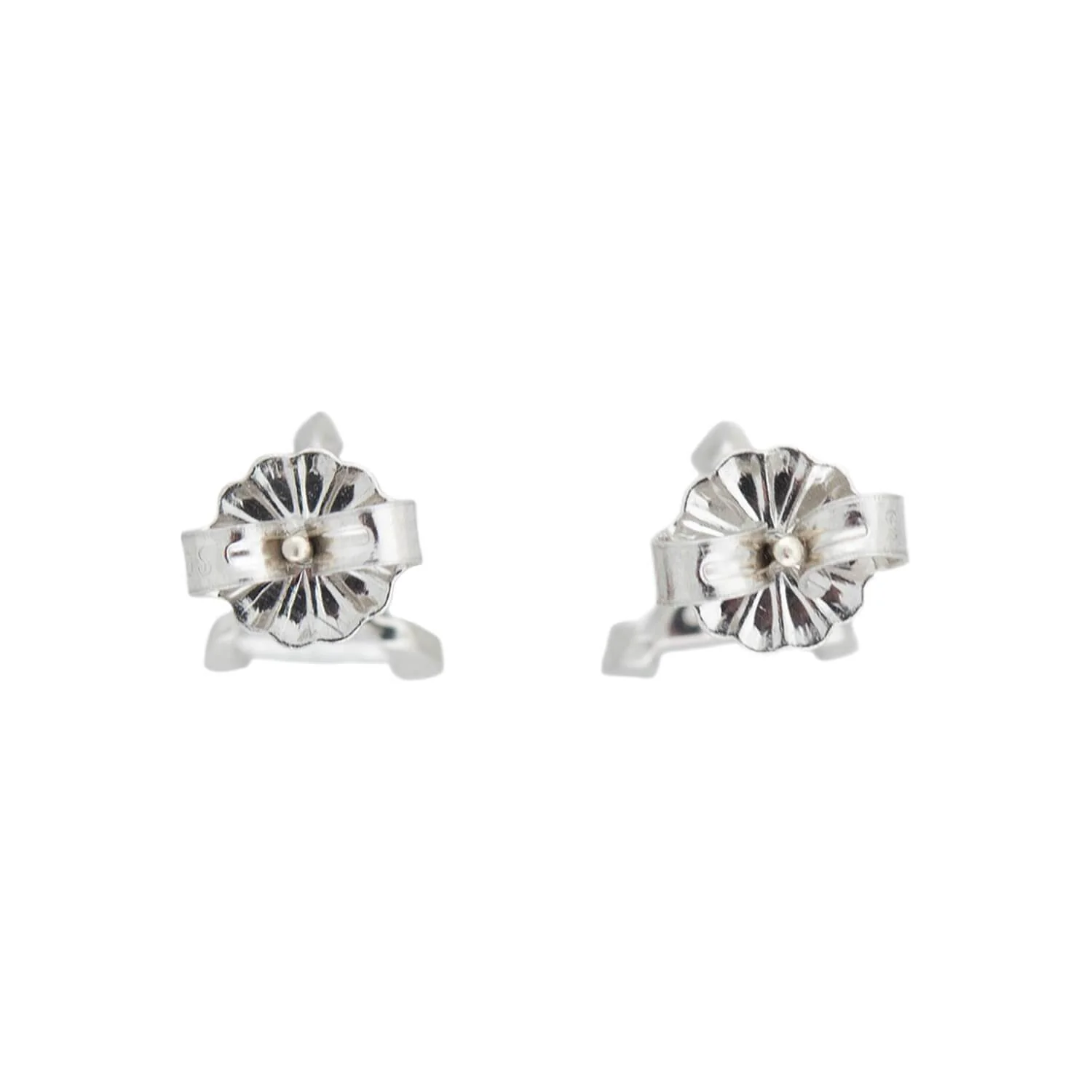 Estate Platinum Trillion Cut Diamond Stud Earrings 1ctw - Image 3
