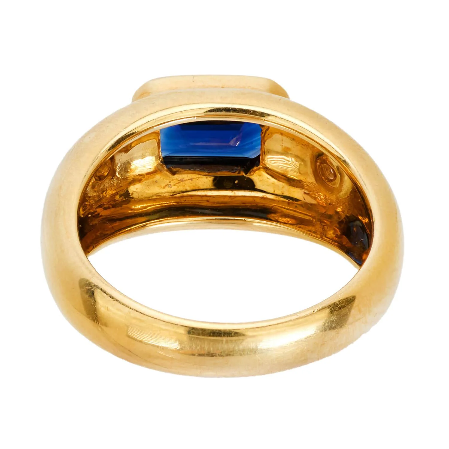 Estate Sapphire and Diamond Three Stone Ring - Image 4