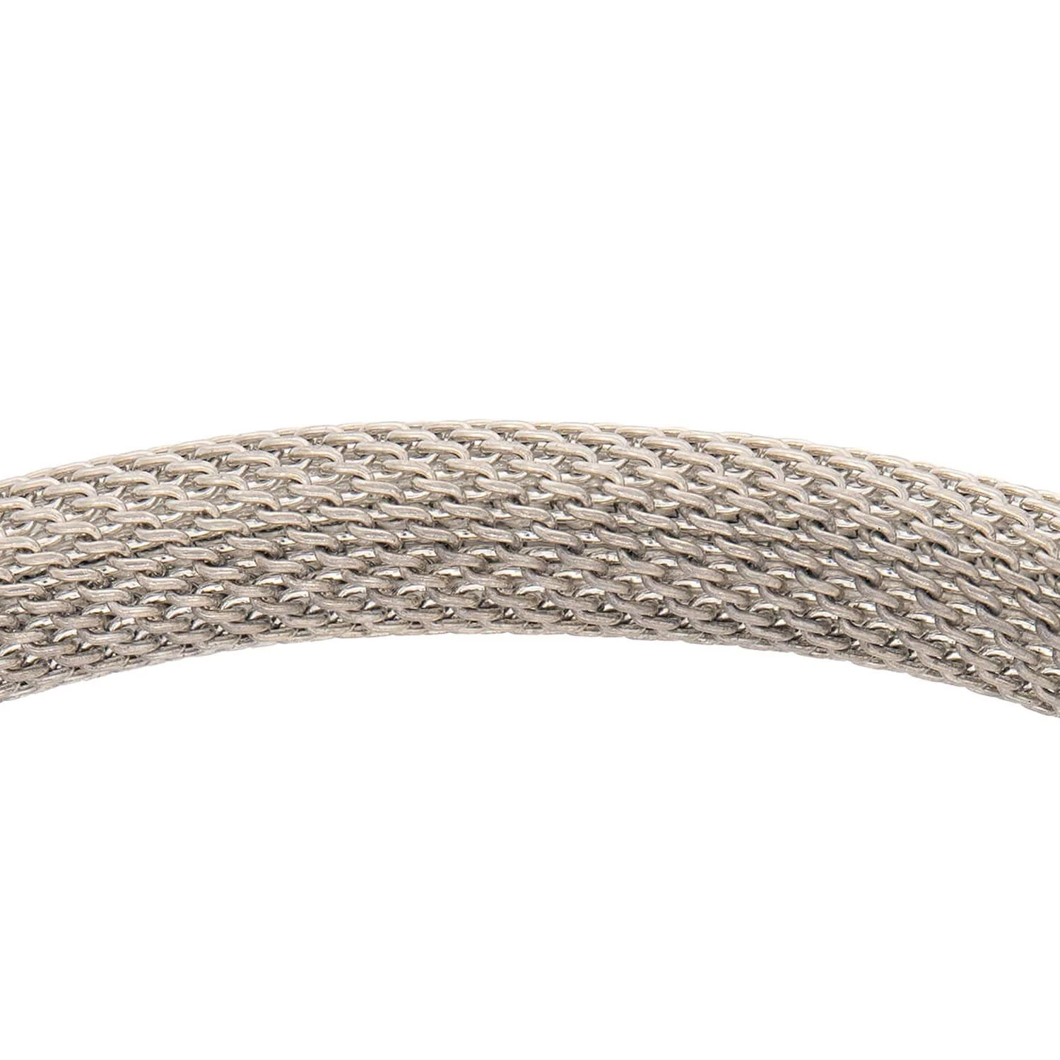 Estate Sterling Silver/18k Mesh Choker - Image 3