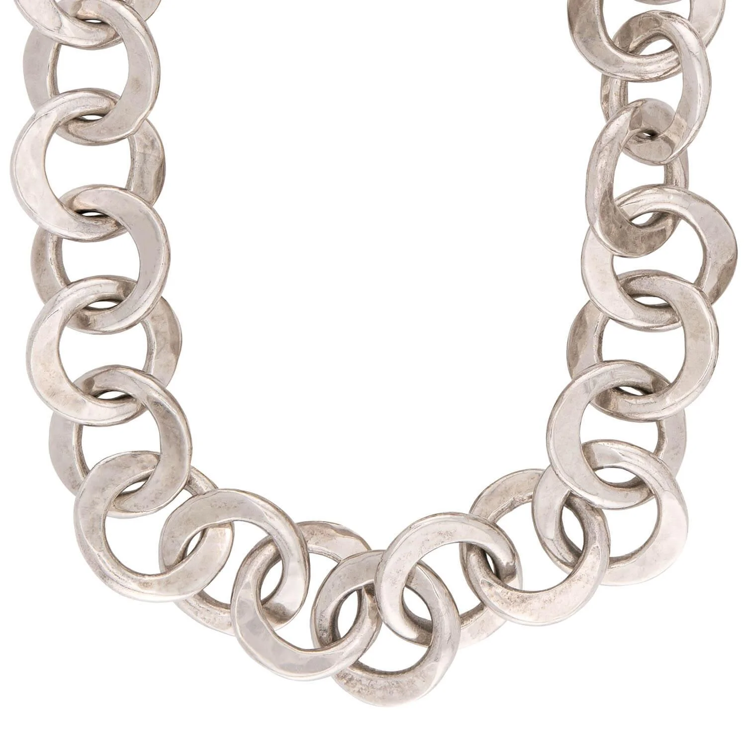Estate Sterling Silver Link Necklace - Image 2