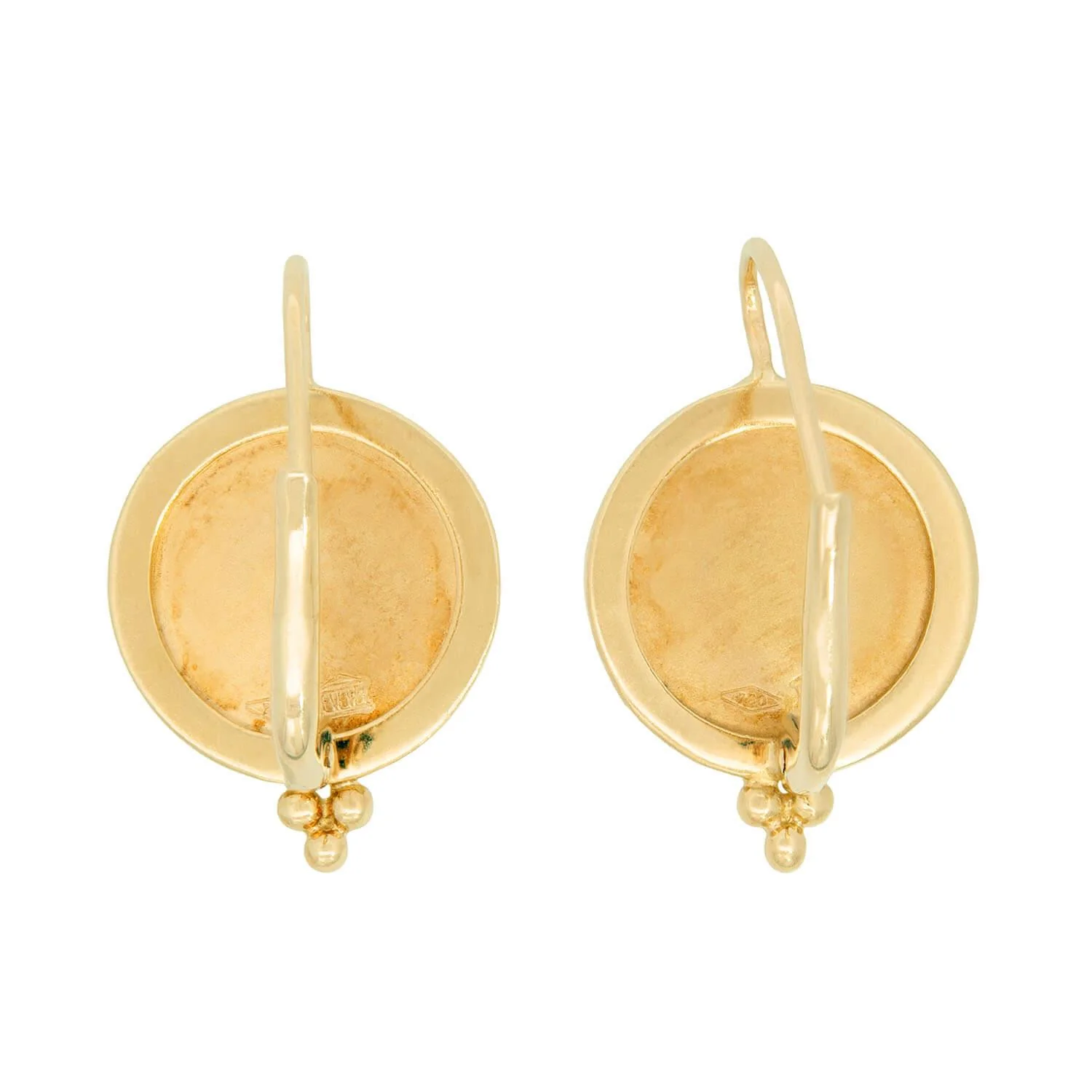 Estate Temple St. Clair 18k Cherub Earrings - Image 3