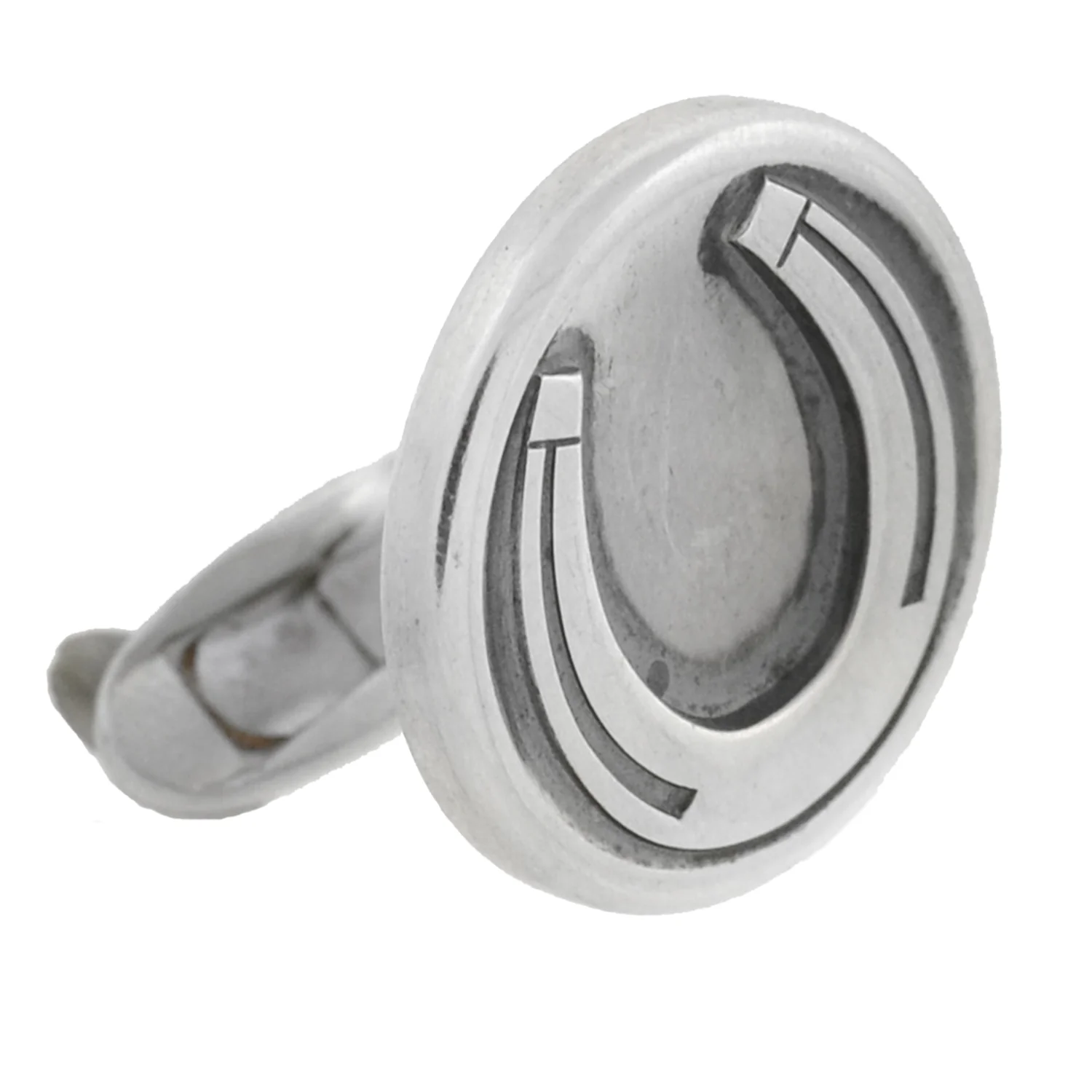 GEORG JENSEN Vintage Sterling Horseshoe Cufflinks - Image 5