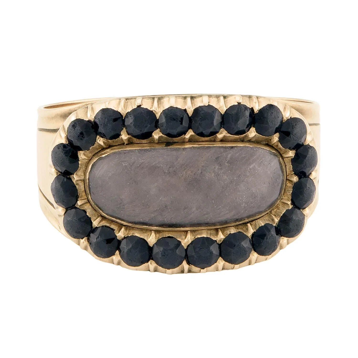 Georgian 10k Onyx Mourning Ring - Image 2