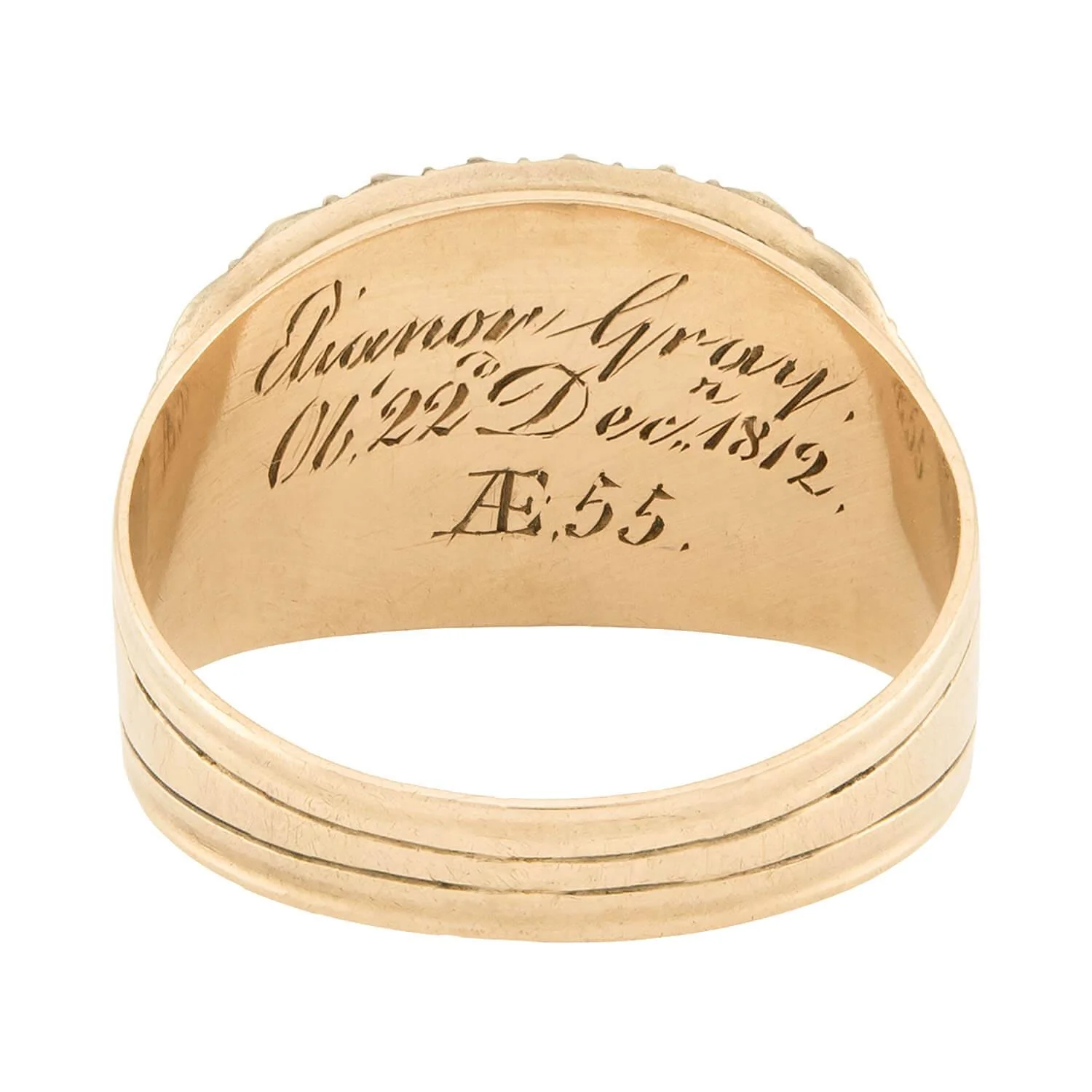 Georgian 10k Onyx Mourning Ring - Image 3