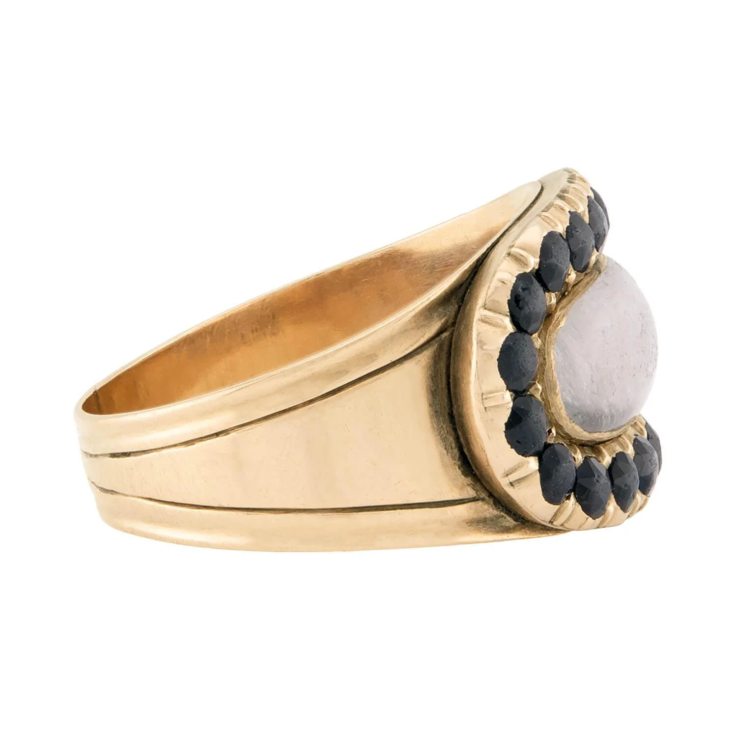 Georgian 10k Onyx Mourning Ring - Image 4