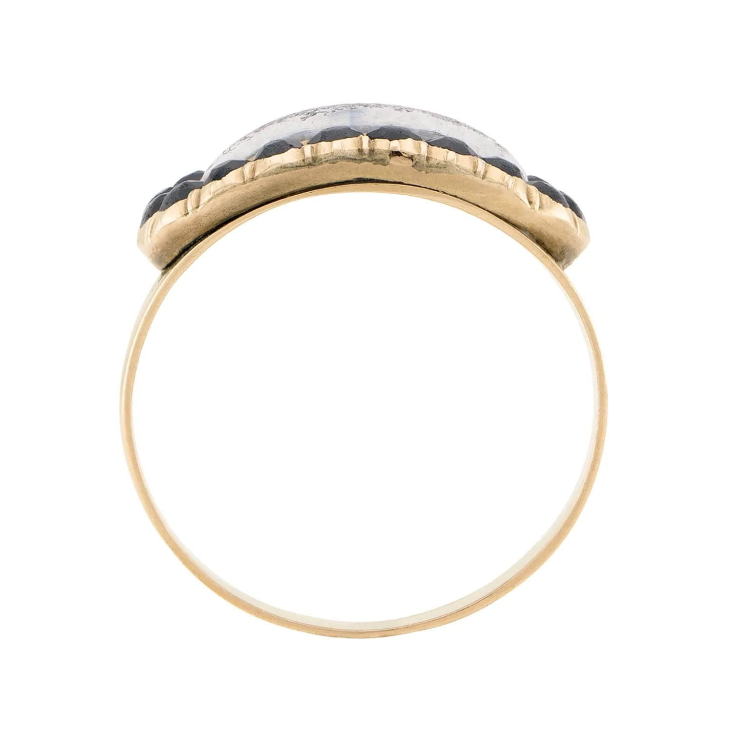 Georgian 10k Onyx Mourning Ring - Image 5