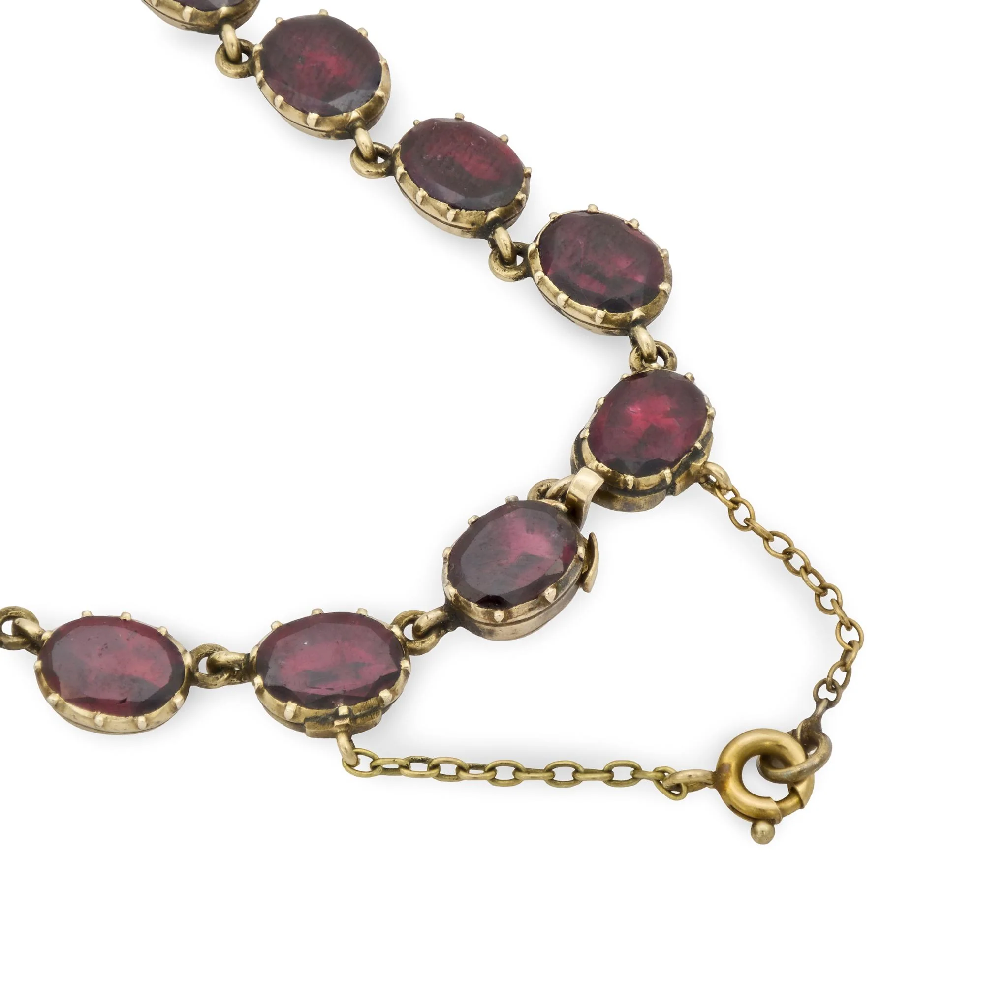 Georgian 14k Garnet Riviera Necklace - Image 5