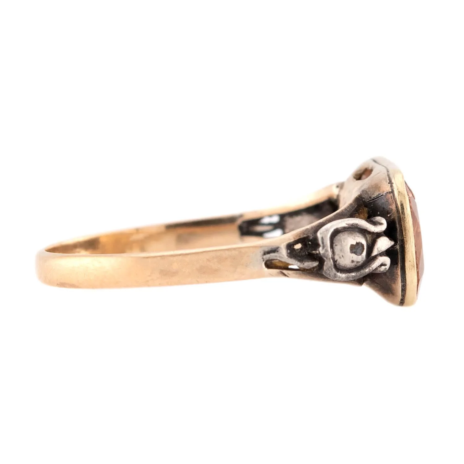 Georgian 14k/Sterling Silver Topaz Ring - Image 3