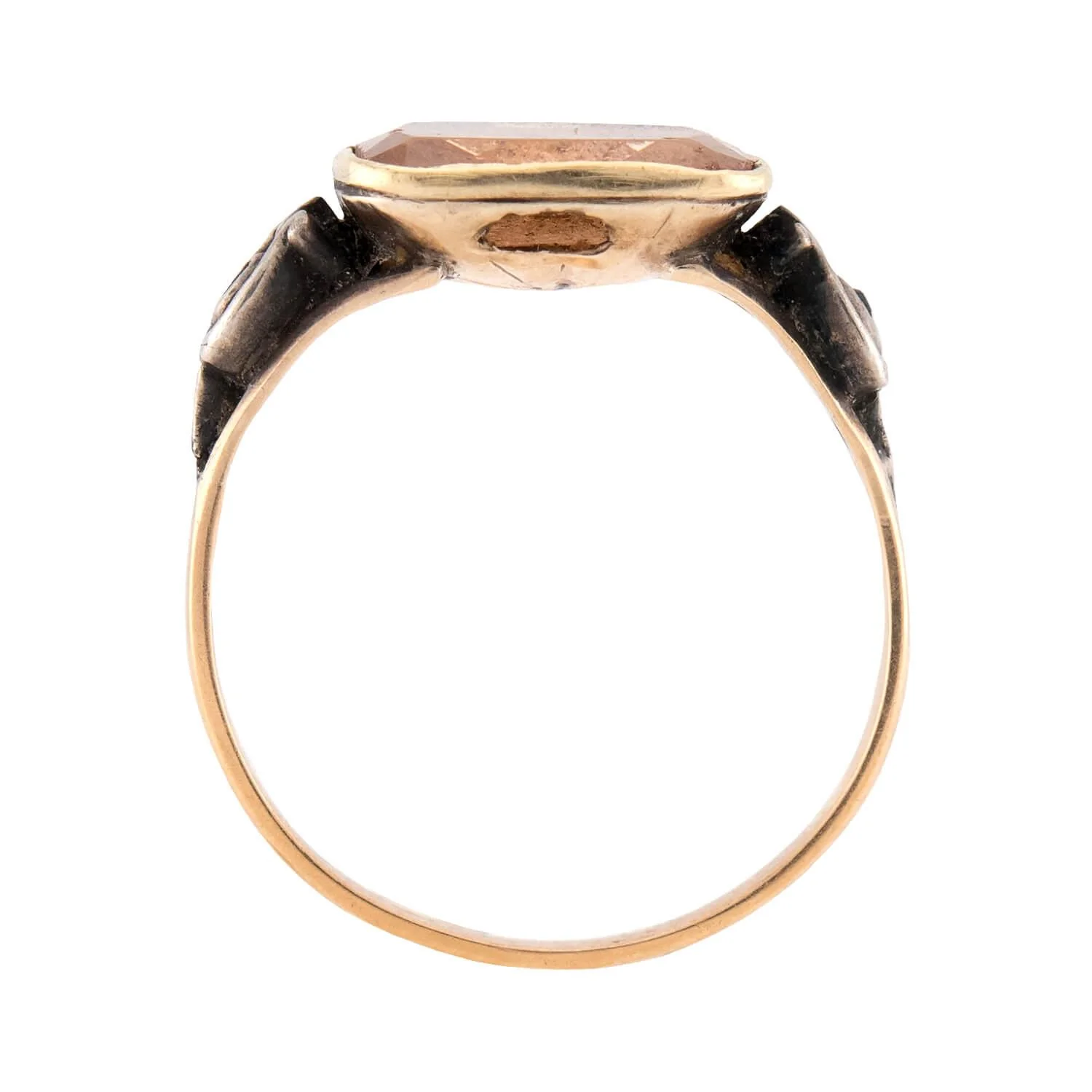 Georgian 14k/Sterling Silver Topaz Ring - Image 4
