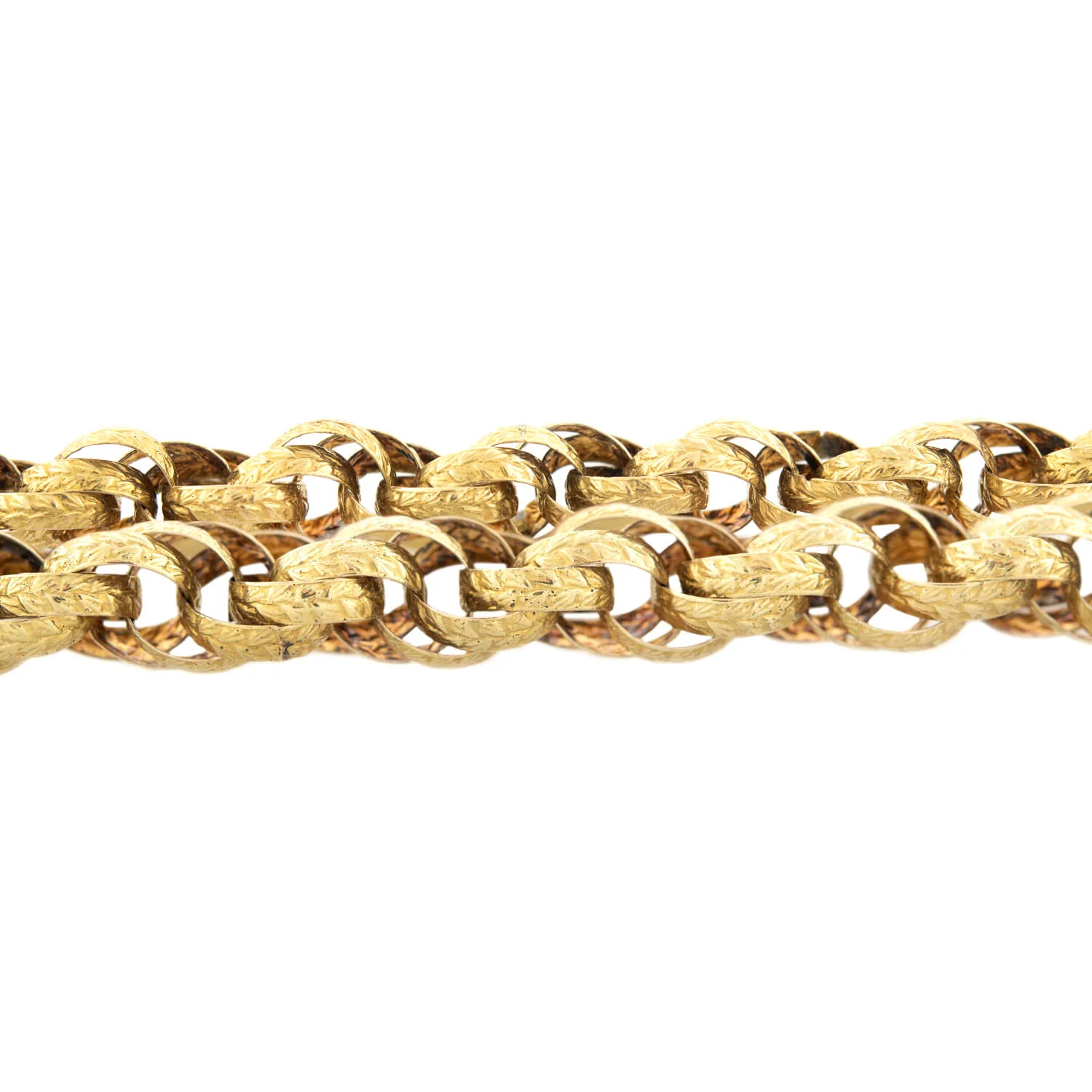 Georgian 15k Hand Wrought Chain with Barrel Clasp 17" - Image 2