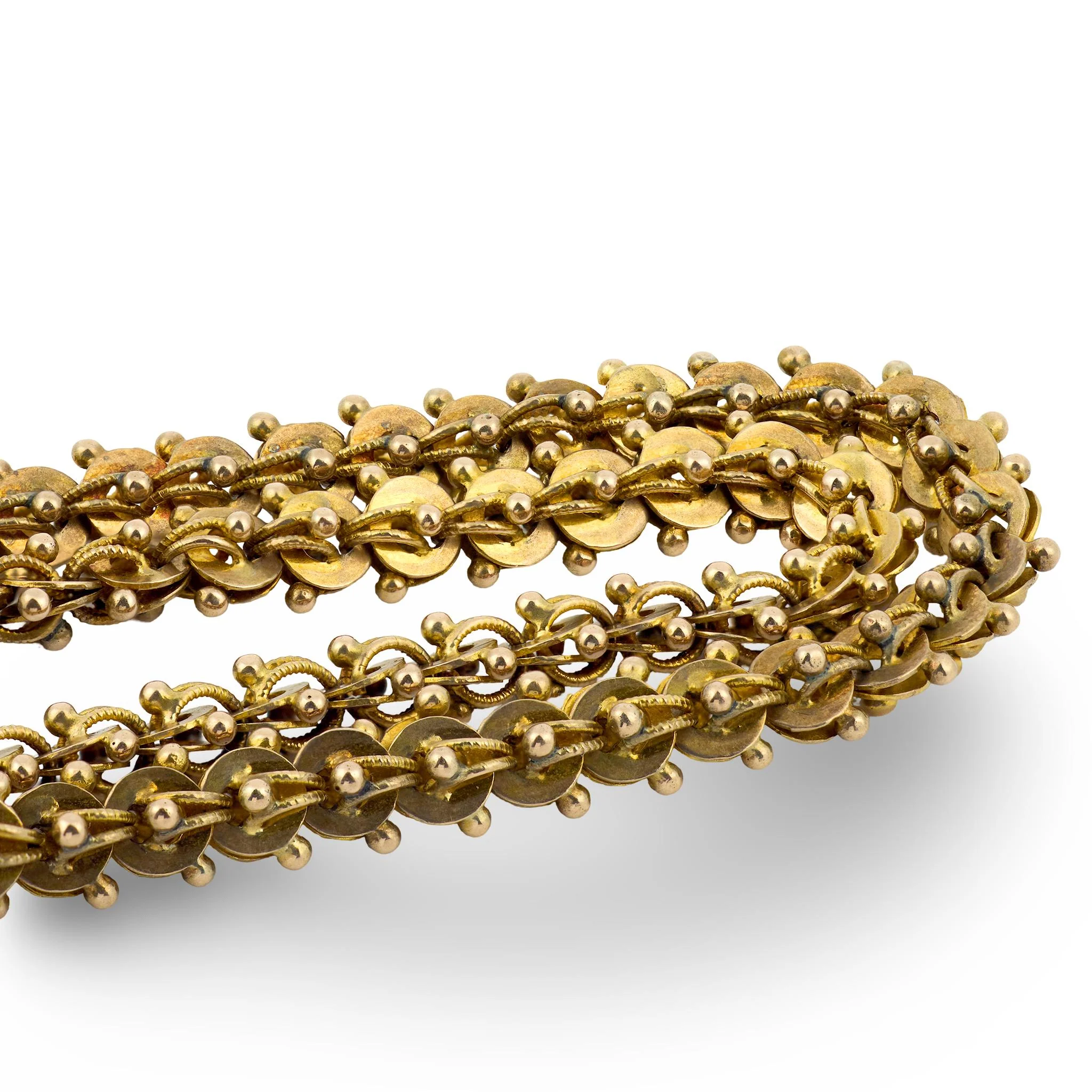 Georgian 18k Double-Strand Chain Necklace 19" - Image 4