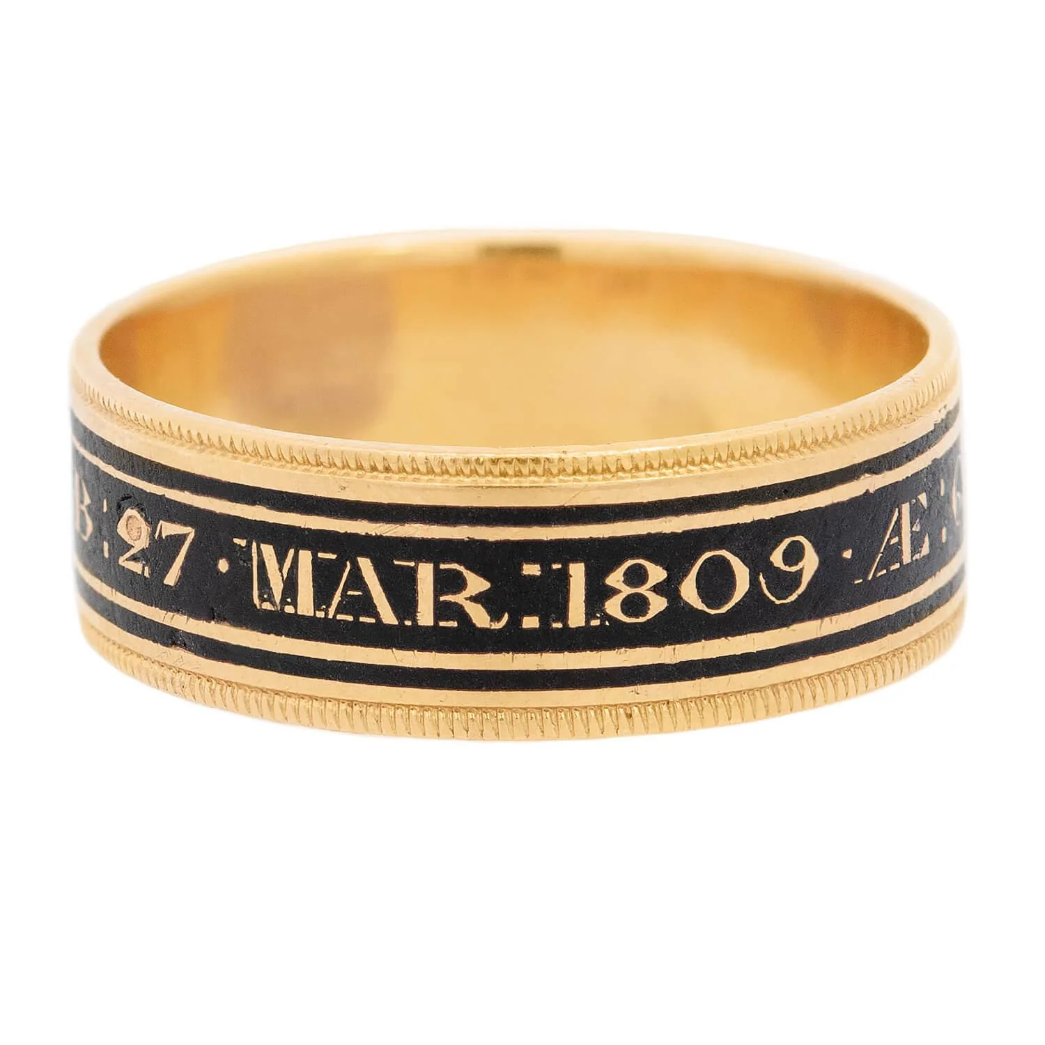 Georgian 18k Enamel Wedding Band - Image 4